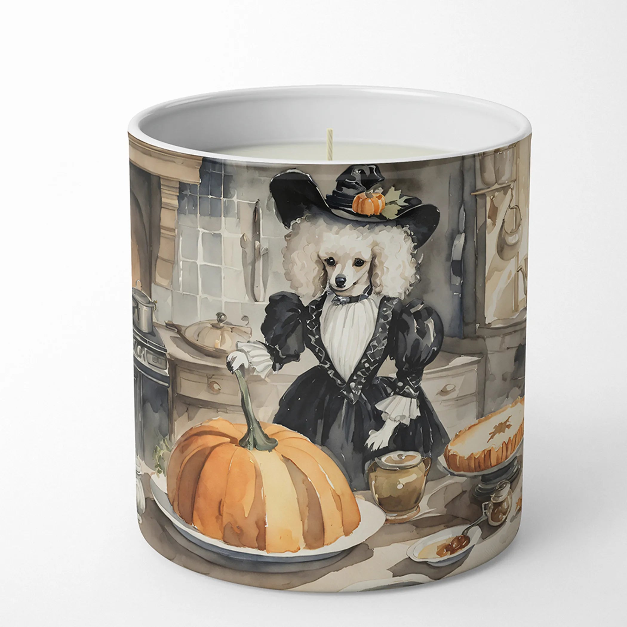 Fall Kitchen Pumpkin Pie Decorative Soy Candle - Size: 10 OZ | Pack Of: 1 | Collection name: Fall kitchen pumpkin pie