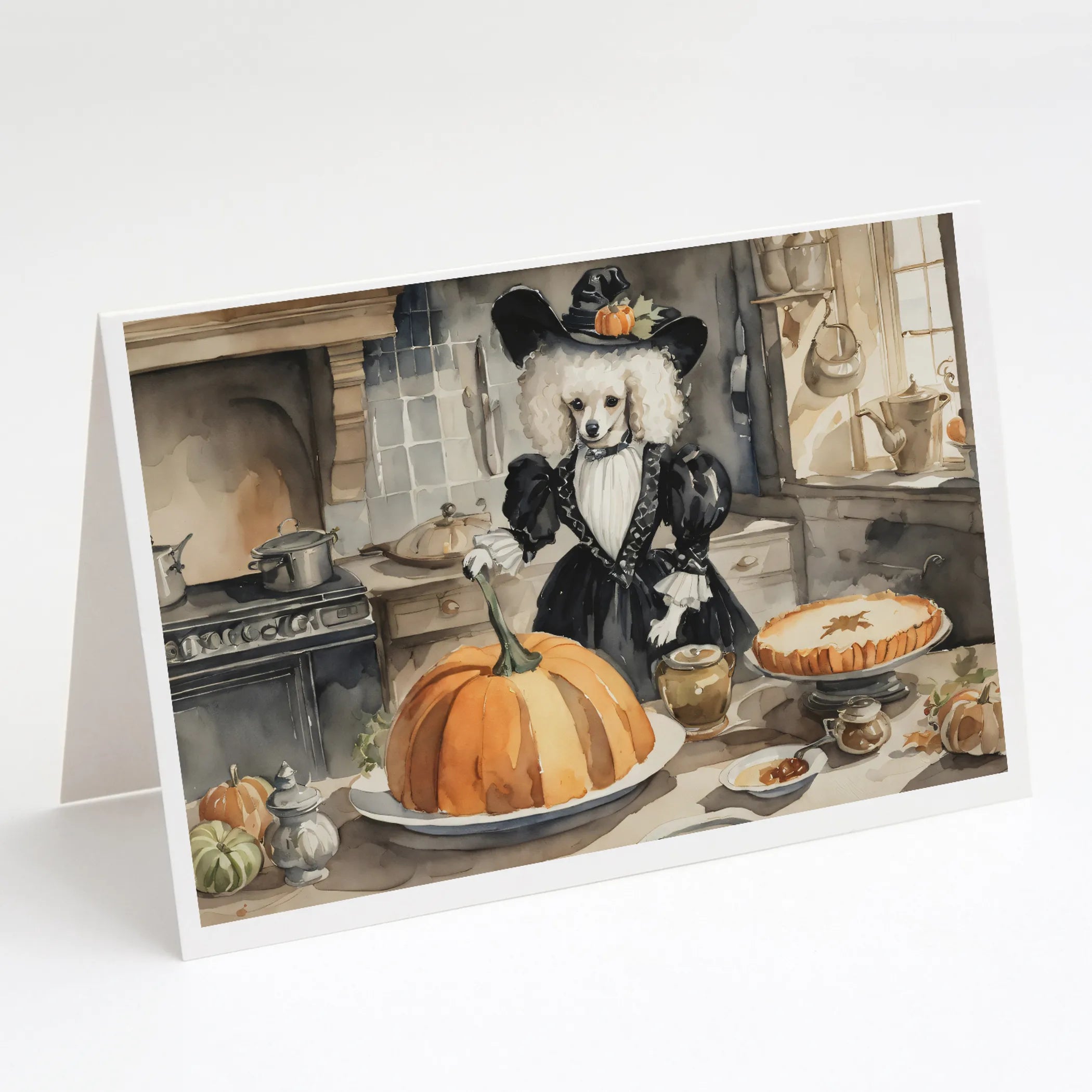 Fall Kitchen Pumpkin Pie Greeting Cards  - Size: 5X7 | Pack Of: 1 | Collection name: Fall kitchen pumpkin pie
