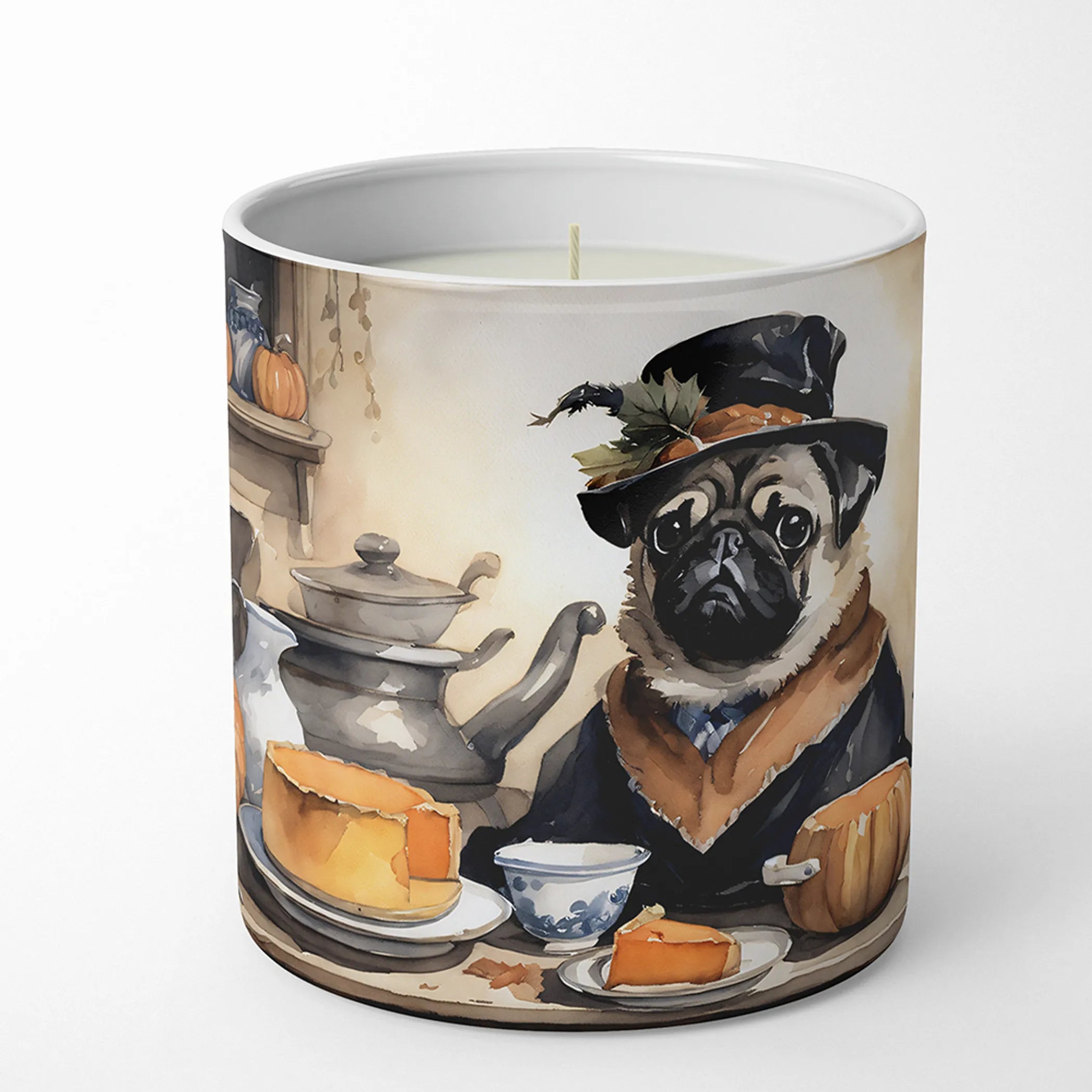 Fall Kitchen Pumpkin Pie Decorative Soy Candle - Size: 10 OZ | Pack Of: 1 | Collection name: Fall kitchen pumpkin pie