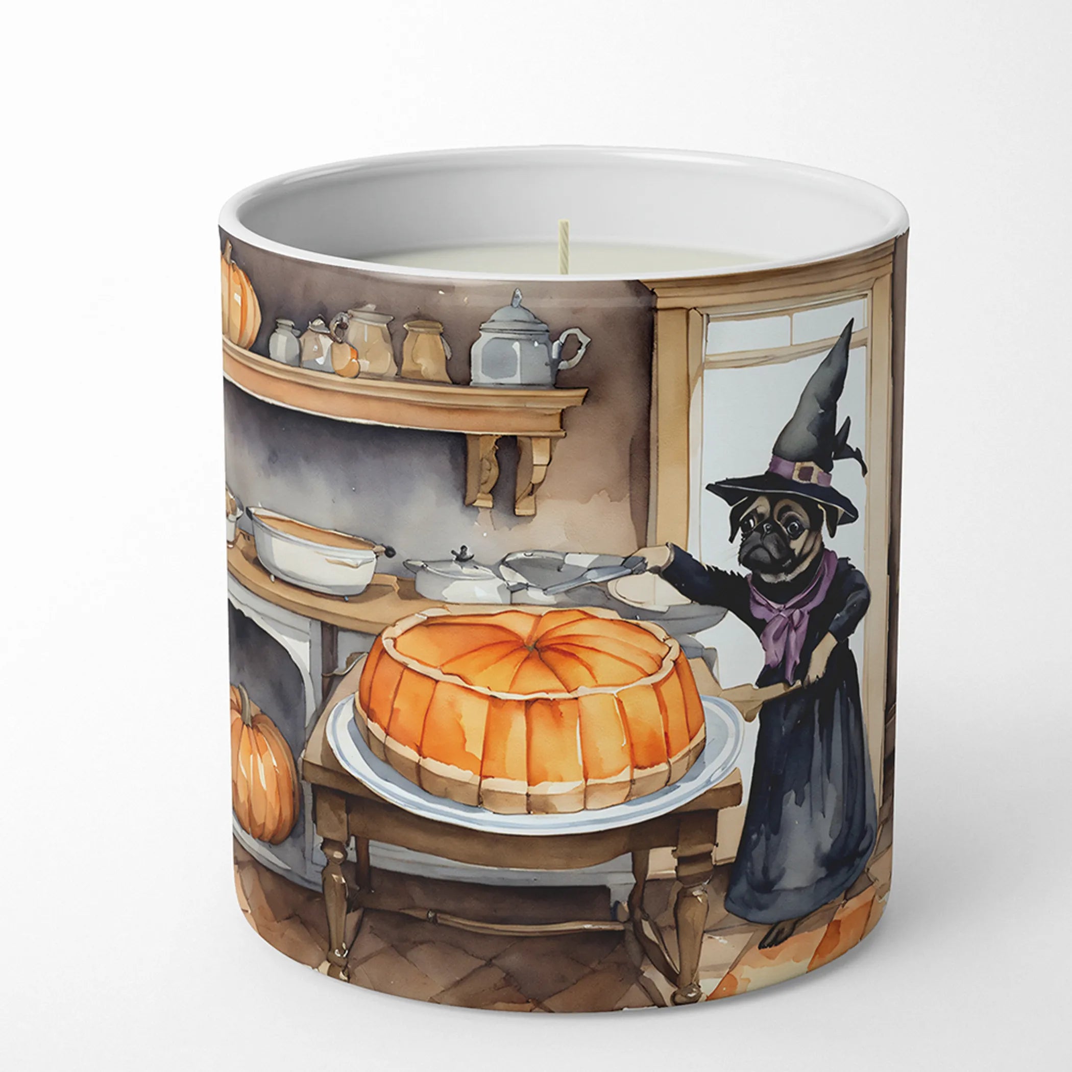 Fall Kitchen Pumpkin Pie Decorative Soy Candle - Size: 10 OZ | Pack Of: 1 | Collection name: Fall kitchen pumpkin pie