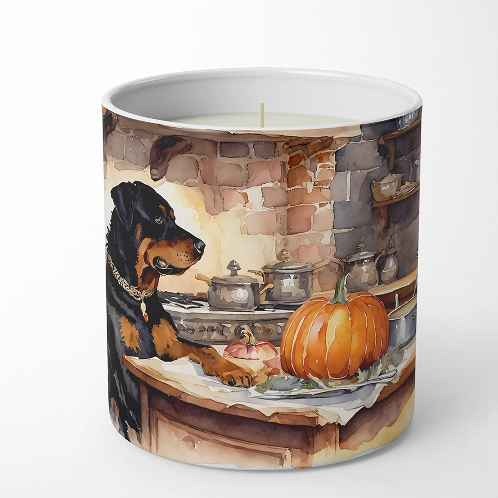 Fall Kitchen Pumpkin Pie Decorative Soy Candle - Size: 10 OZ | Pack Of: 1 | Collection name: Fall kitchen pumpkin pie