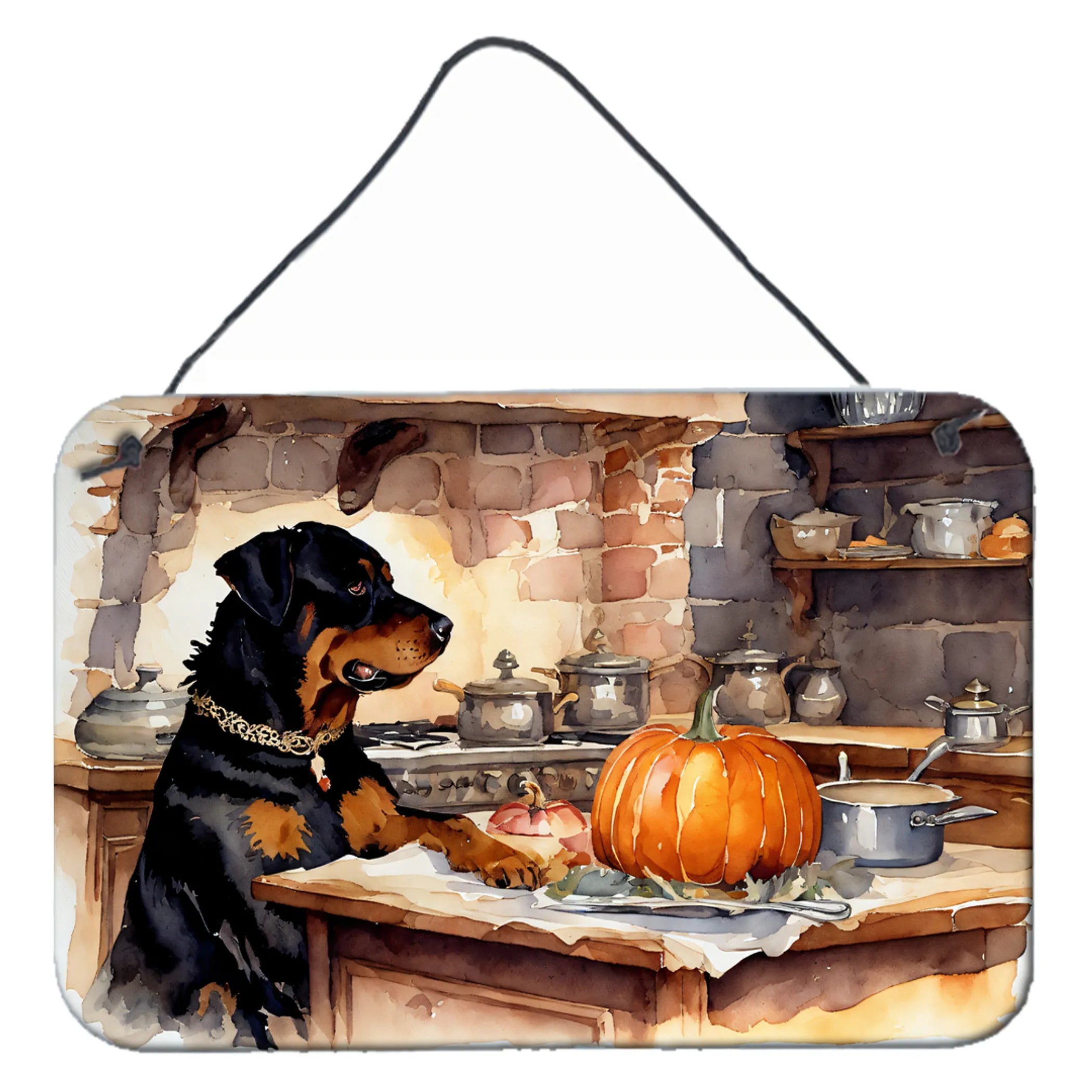 Fall Kitchen Pumpkin Pie Wall or Door Hanging Prints - Size: 8HX12W | Pack Of: 1 | Collection name: Fall kitchen pumpkin pie