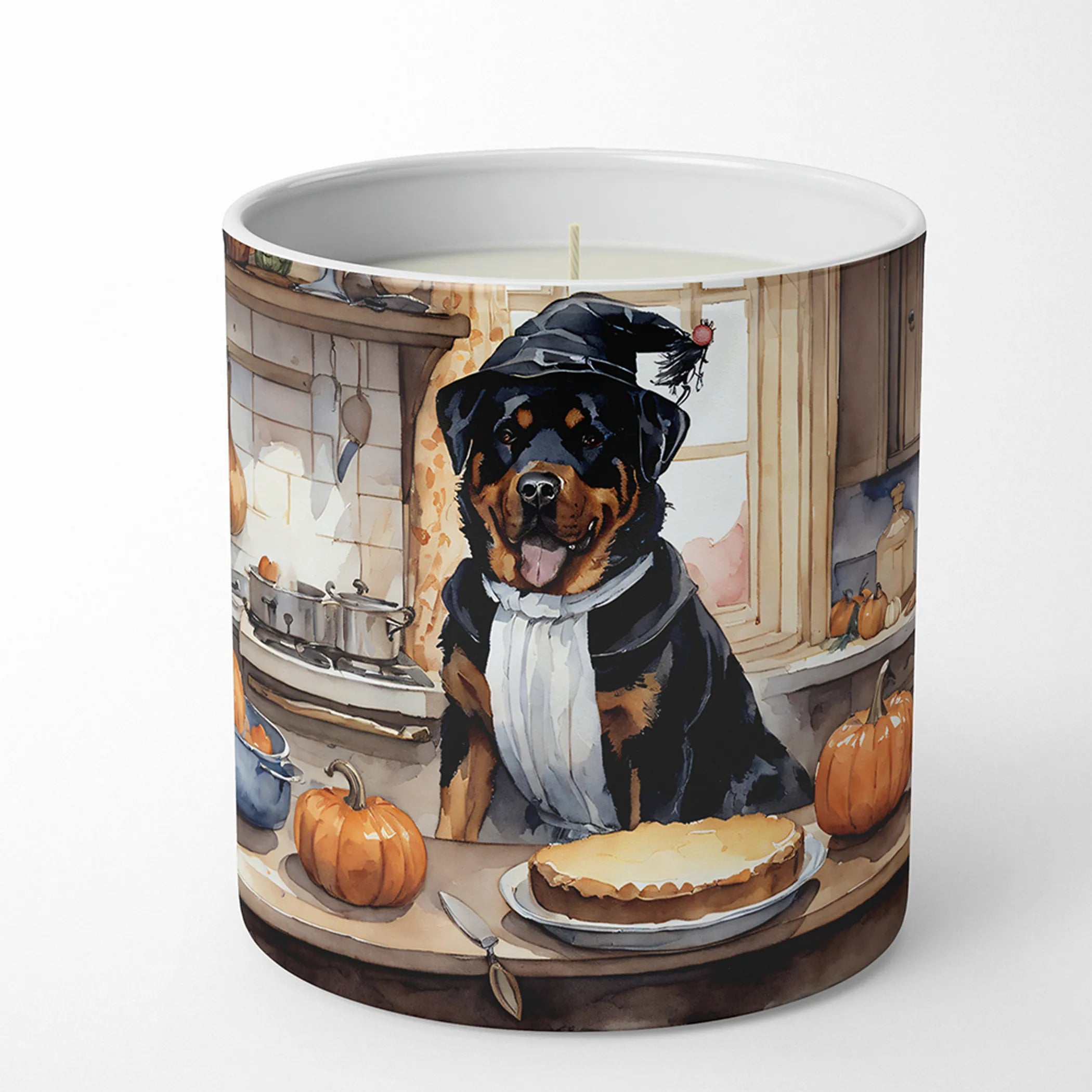Fall Kitchen Pumpkin Pie Decorative Soy Candle - Size: 10 OZ | Pack Of: 1 | Collection name: Fall kitchen pumpkin pie