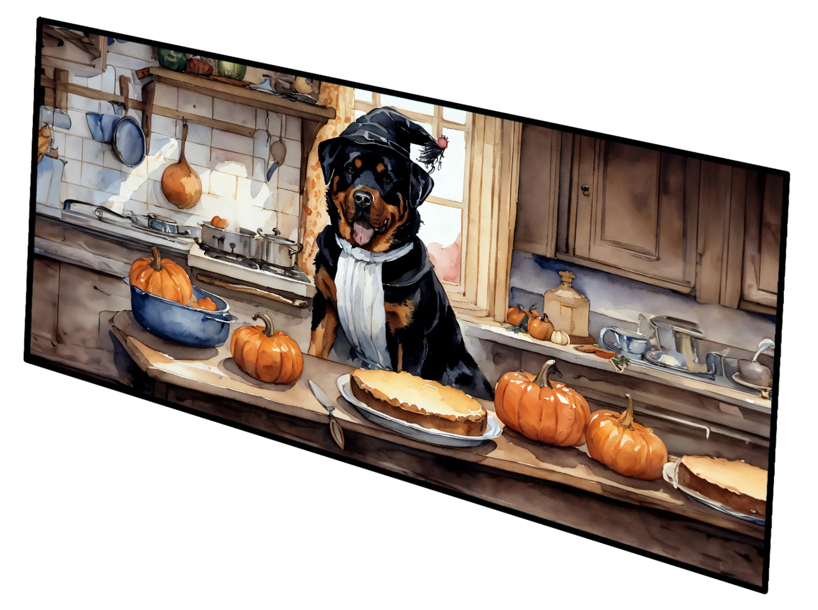 Fall Kitchen Pumpkin Pie Runner Mat 28x58 - Size: 28HX58W | Pack Of: 1 | Collection name: Fall kitchen pumpkin pie