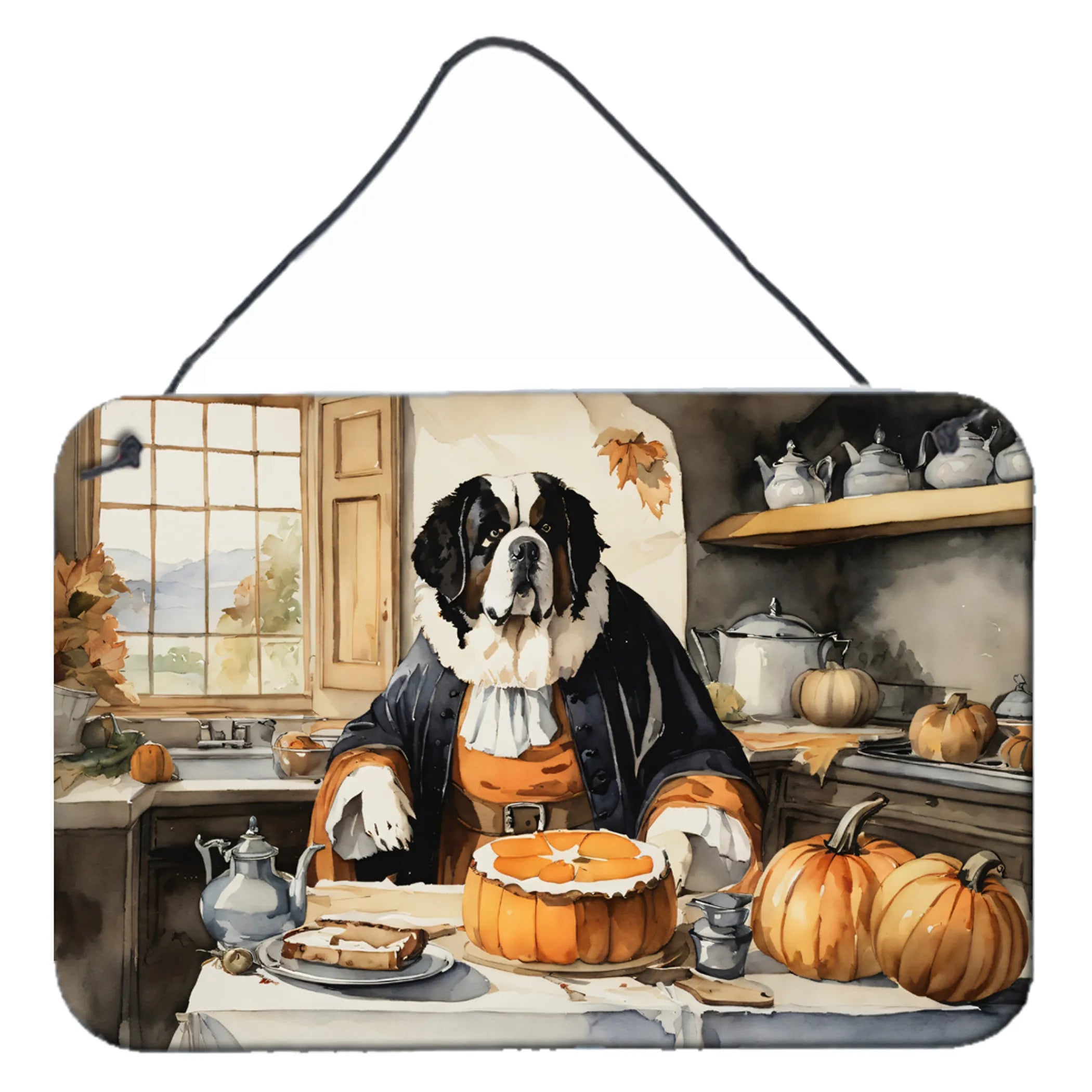 Fall Kitchen Pumpkin Pie Wall or Door Hanging Prints - Size: 8HX12W | Pack Of: 1 | Collection name: Fall kitchen pumpkin pie