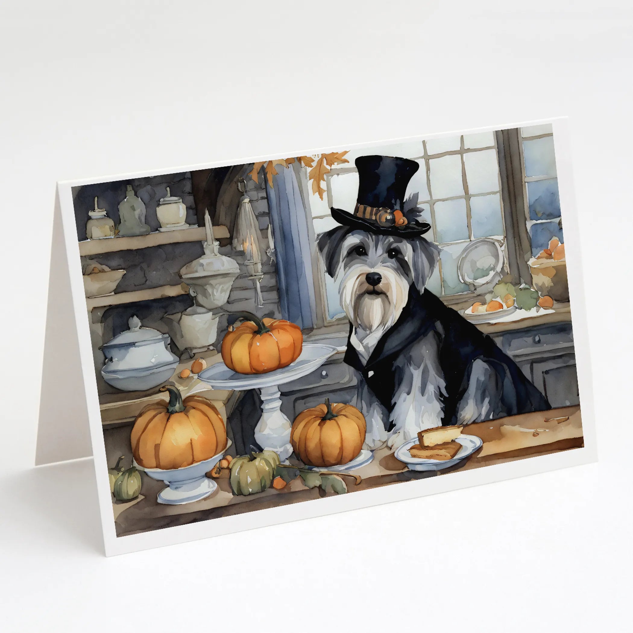 Fall Kitchen Pumpkin Pie Greeting Cards  - Size: 5X7 | Pack Of: 1 | Collection name: Fall kitchen pumpkin pie