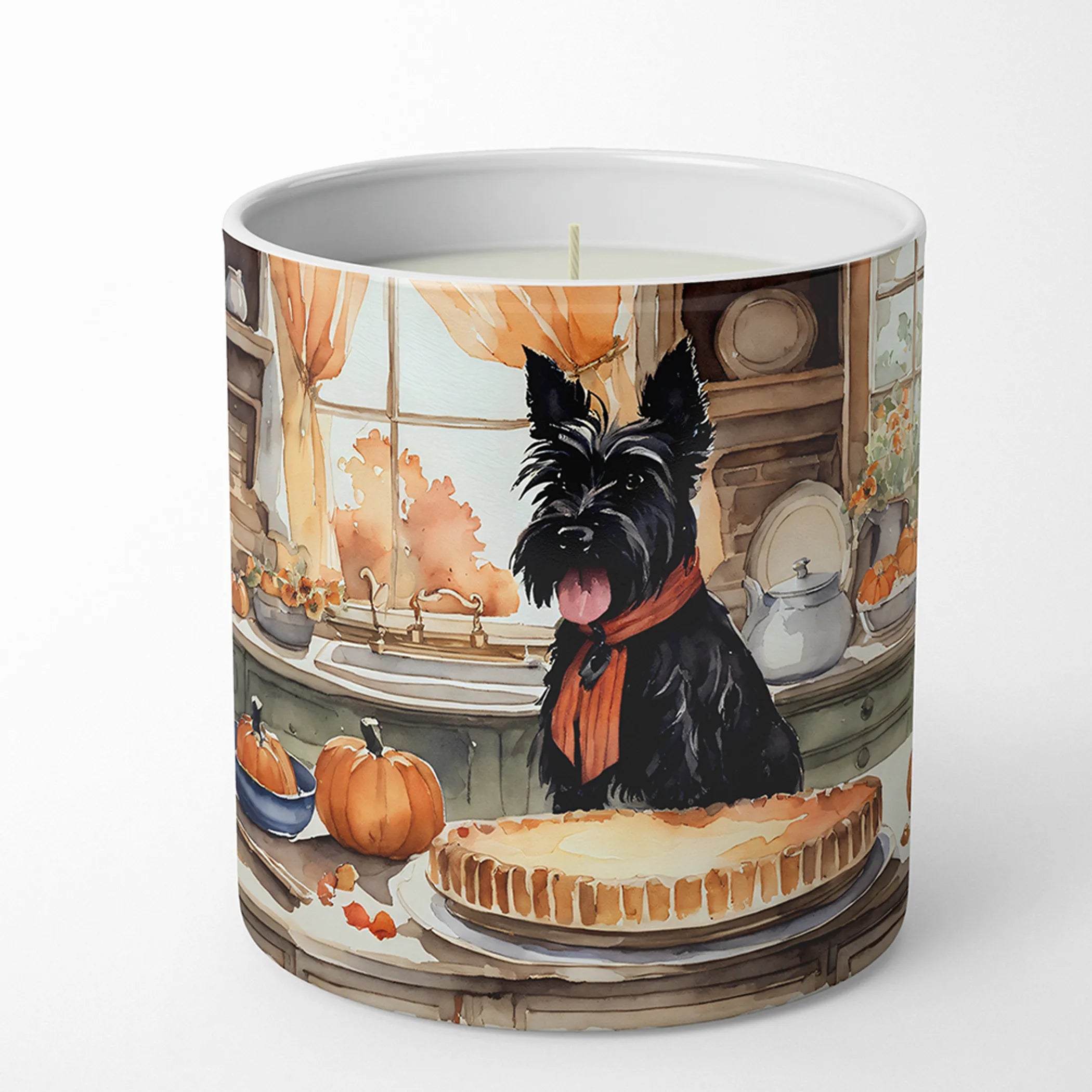 Fall Kitchen Pumpkin Pie Decorative Soy Candle - Size: 10 OZ | Pack Of: 1 | Collection name: Fall kitchen pumpkin pie