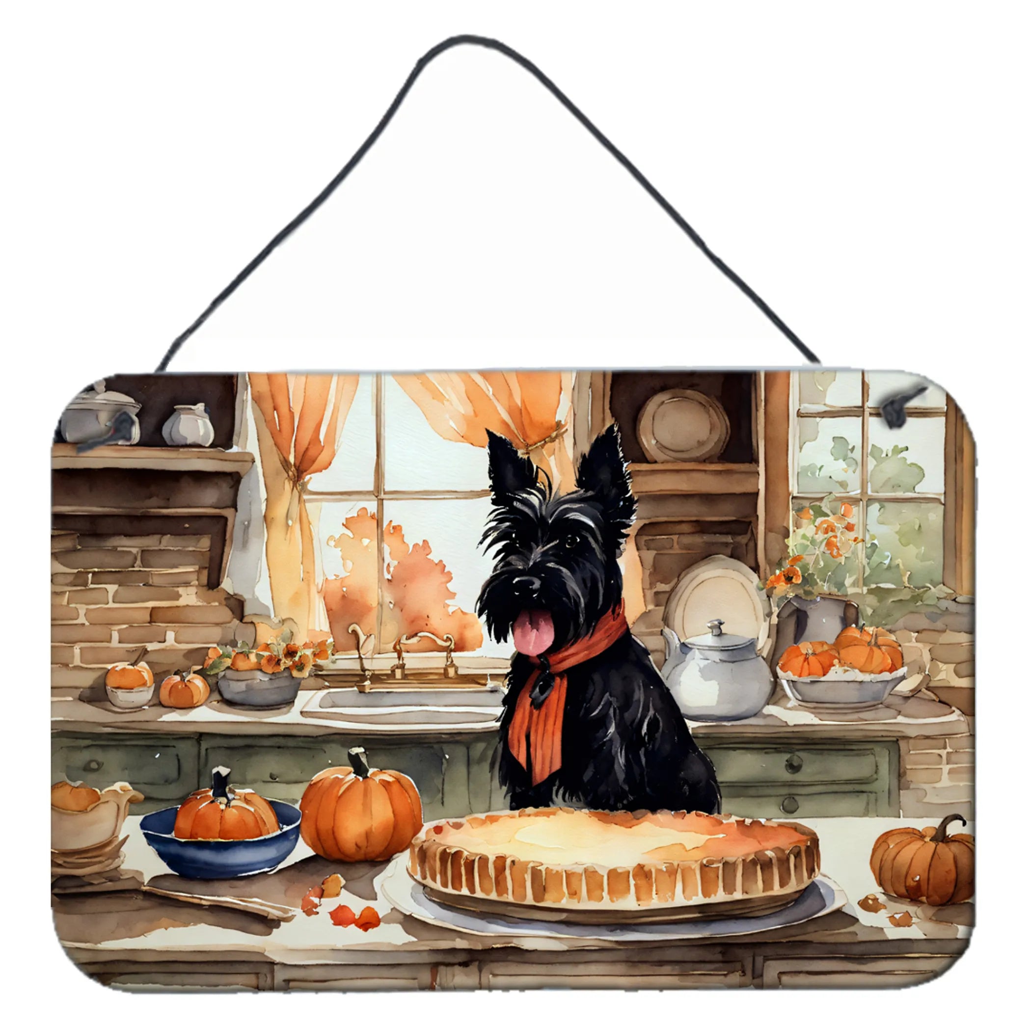 Fall Kitchen Pumpkin Pie Wall or Door Hanging Prints - Size: 8HX12W | Pack Of: 1 | Collection name: Fall kitchen pumpkin pie