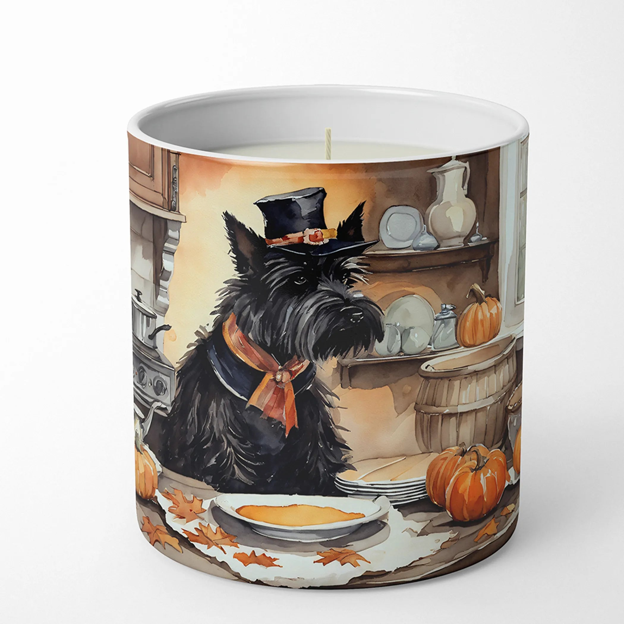 Fall Kitchen Pumpkin Pie Decorative Soy Candle - Size: 10 OZ | Pack Of: 1 | Collection name: Fall kitchen pumpkin pie