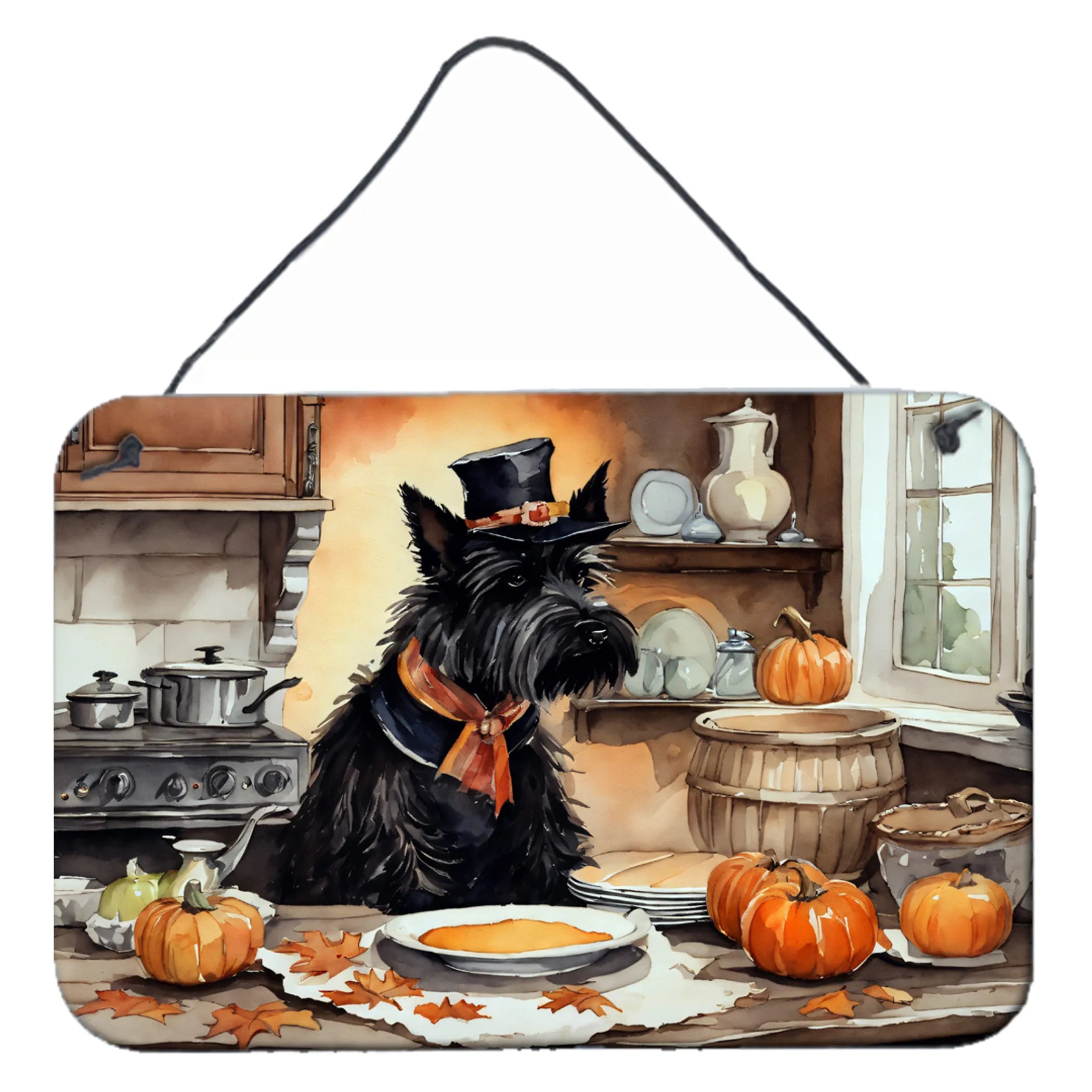 Fall Kitchen Pumpkin Pie Wall or Door Hanging Prints - Size: 8HX12W | Pack Of: 1 | Collection name: Fall kitchen pumpkin pie