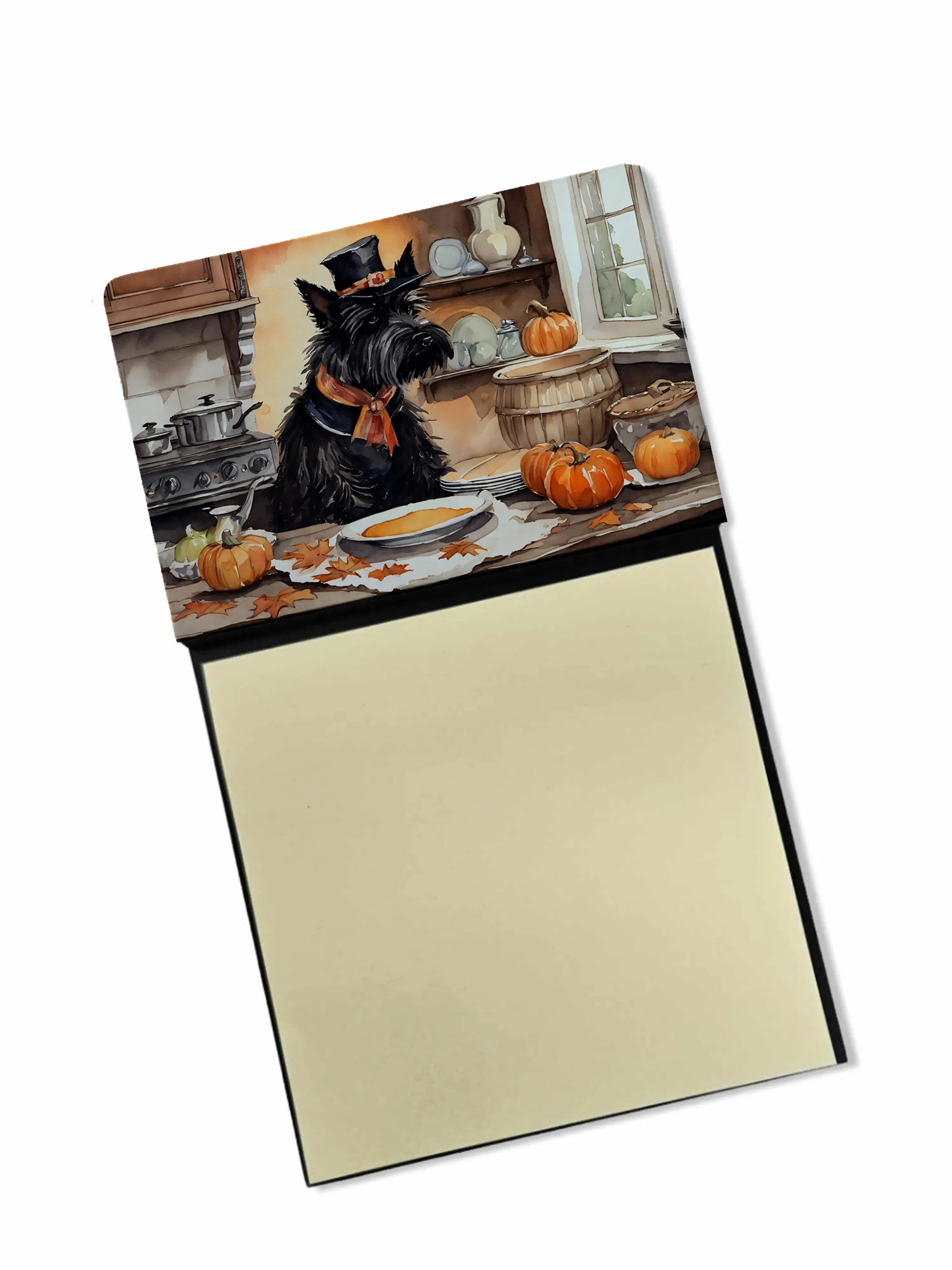Fall Kitchen Pumpkin Pie Sticky Note Holder - Pack Of: 1 | Collection name: Fall kitchen pumpkin pie