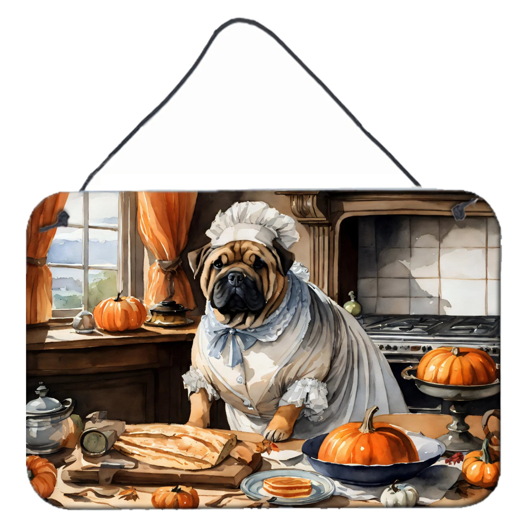 Fall Kitchen Pumpkin Pie Wall or Door Hanging Prints - Size: 8HX12W | Pack Of: 1 | Collection name: Fall kitchen pumpkin pie