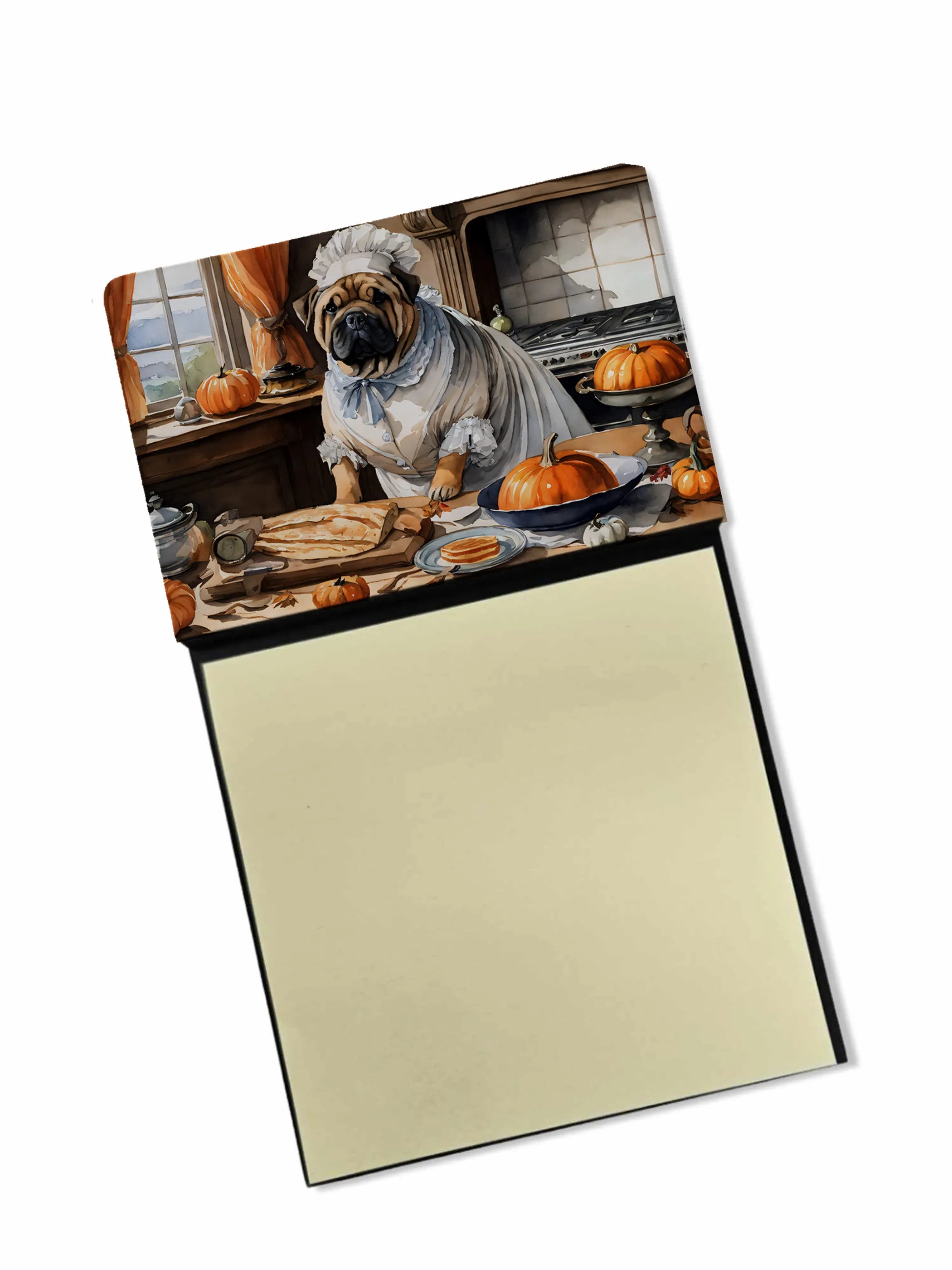 Fall Kitchen Pumpkin Pie Sticky Note Holder - Pack Of: 1 | Collection name: Fall kitchen pumpkin pie