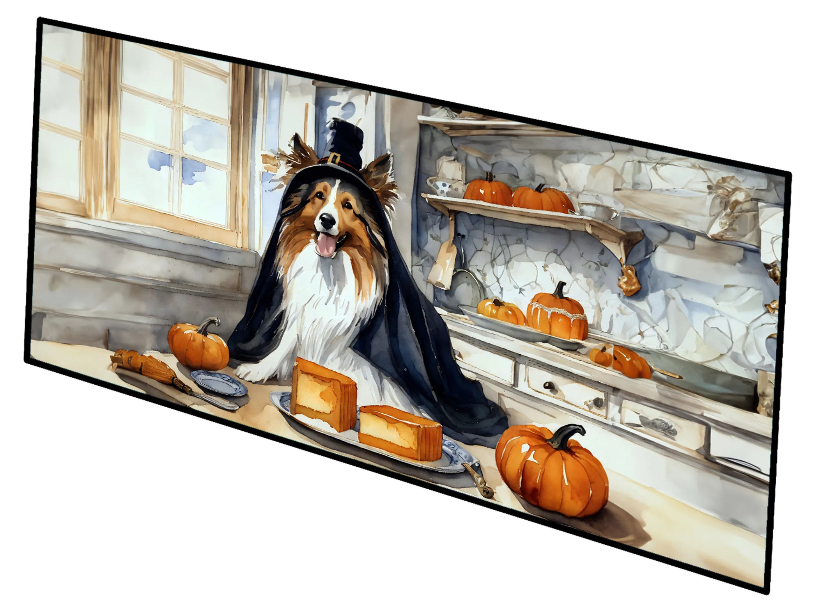 Fall Kitchen Pumpkin Pie Runner Mat 28x58 - Size: 28HX58W | Pack Of: 1 | Collection name: Fall kitchen pumpkin pie