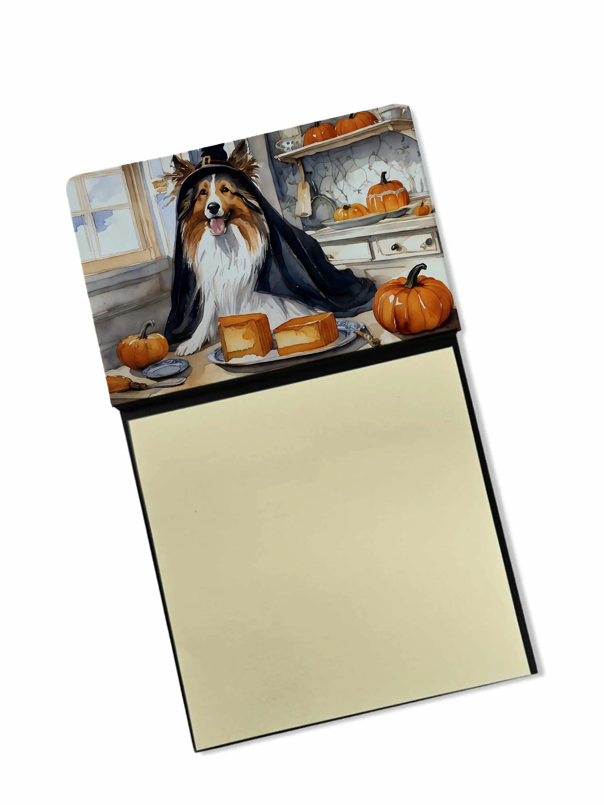 Fall Kitchen Pumpkin Pie Sticky Note Holder - Pack Of: 1 | Collection name: Fall kitchen pumpkin pie