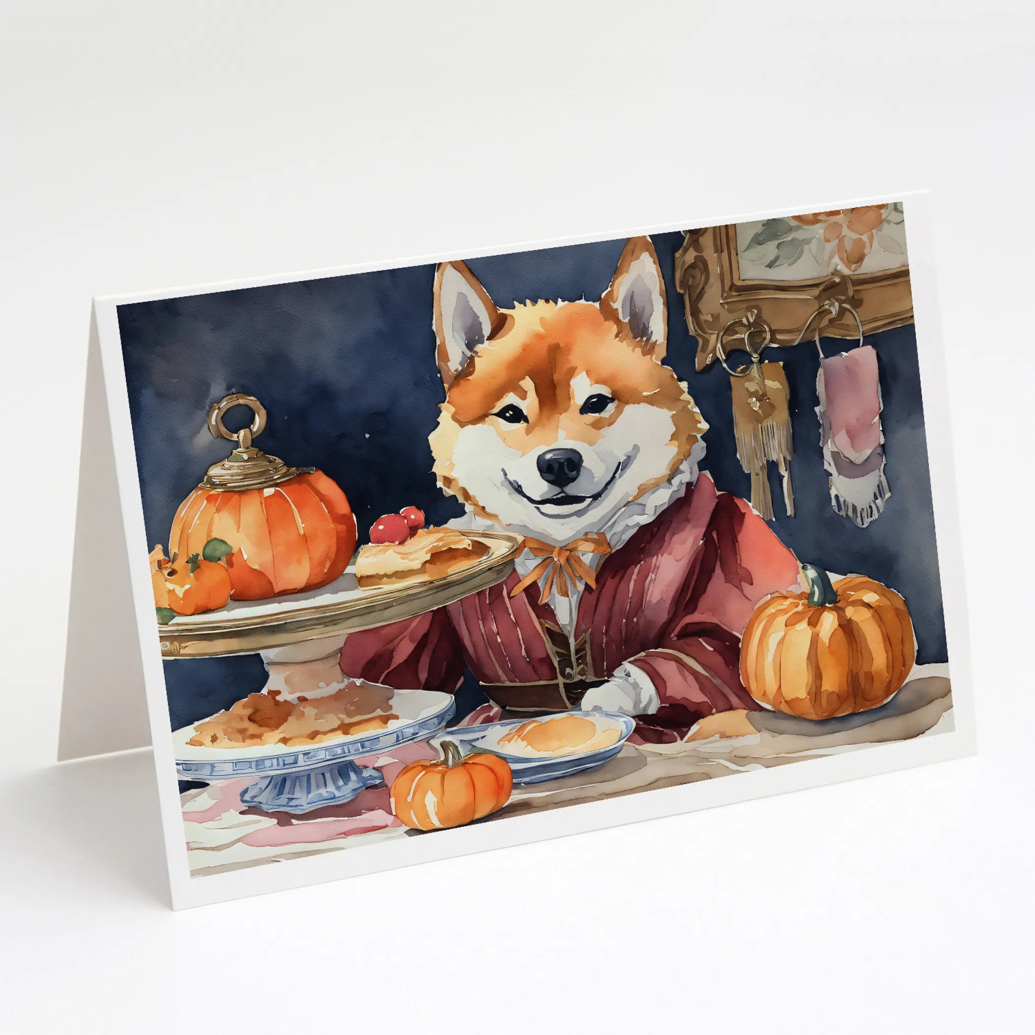 Fall Kitchen Pumpkin Pie Greeting Cards  - Size: 5X7 | Pack Of: 1 | Collection name: Fall kitchen pumpkin pie