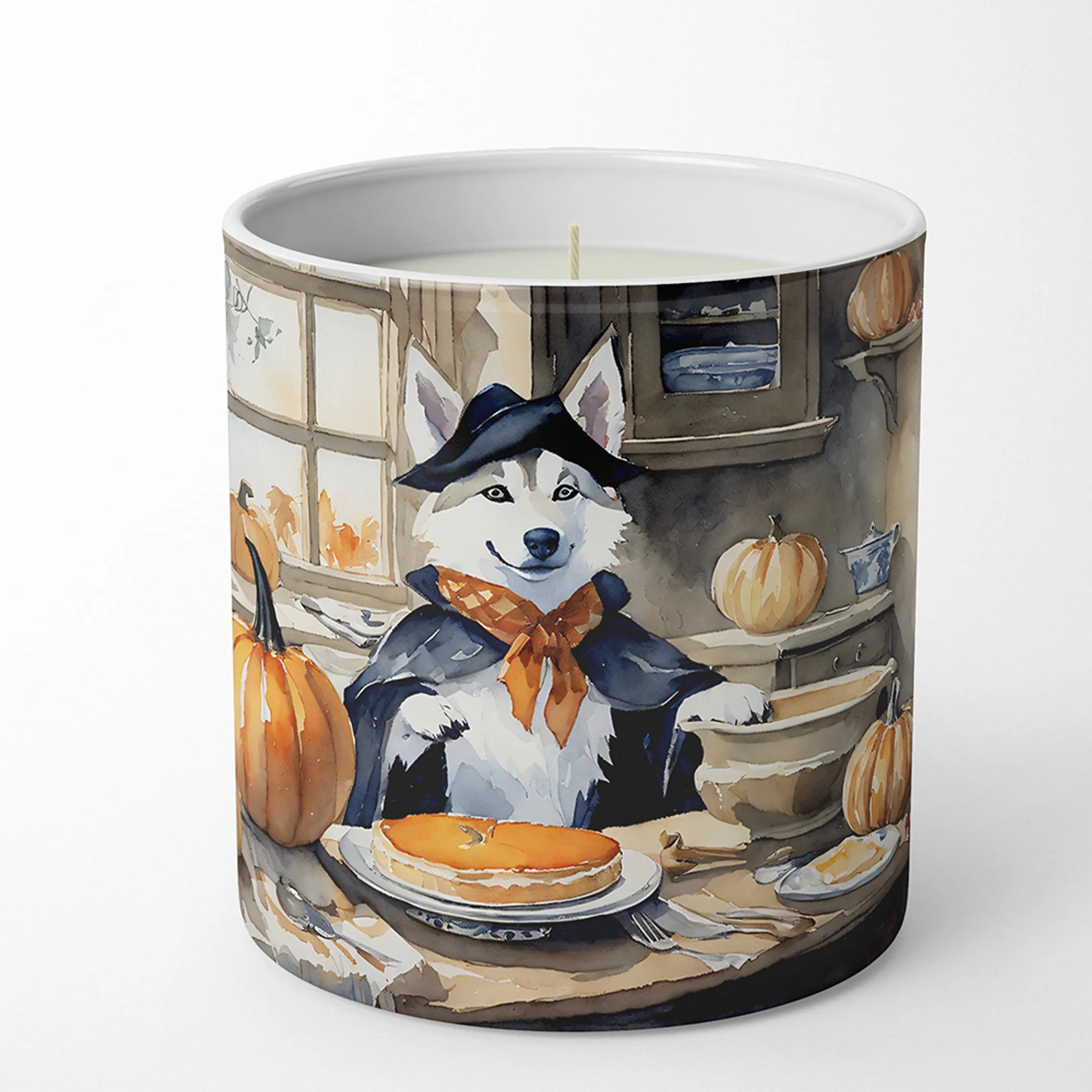 Fall Kitchen Pumpkin Pie Decorative Soy Candle - Size: 10 OZ | Pack Of: 1 | Collection name: Fall kitchen pumpkin pie