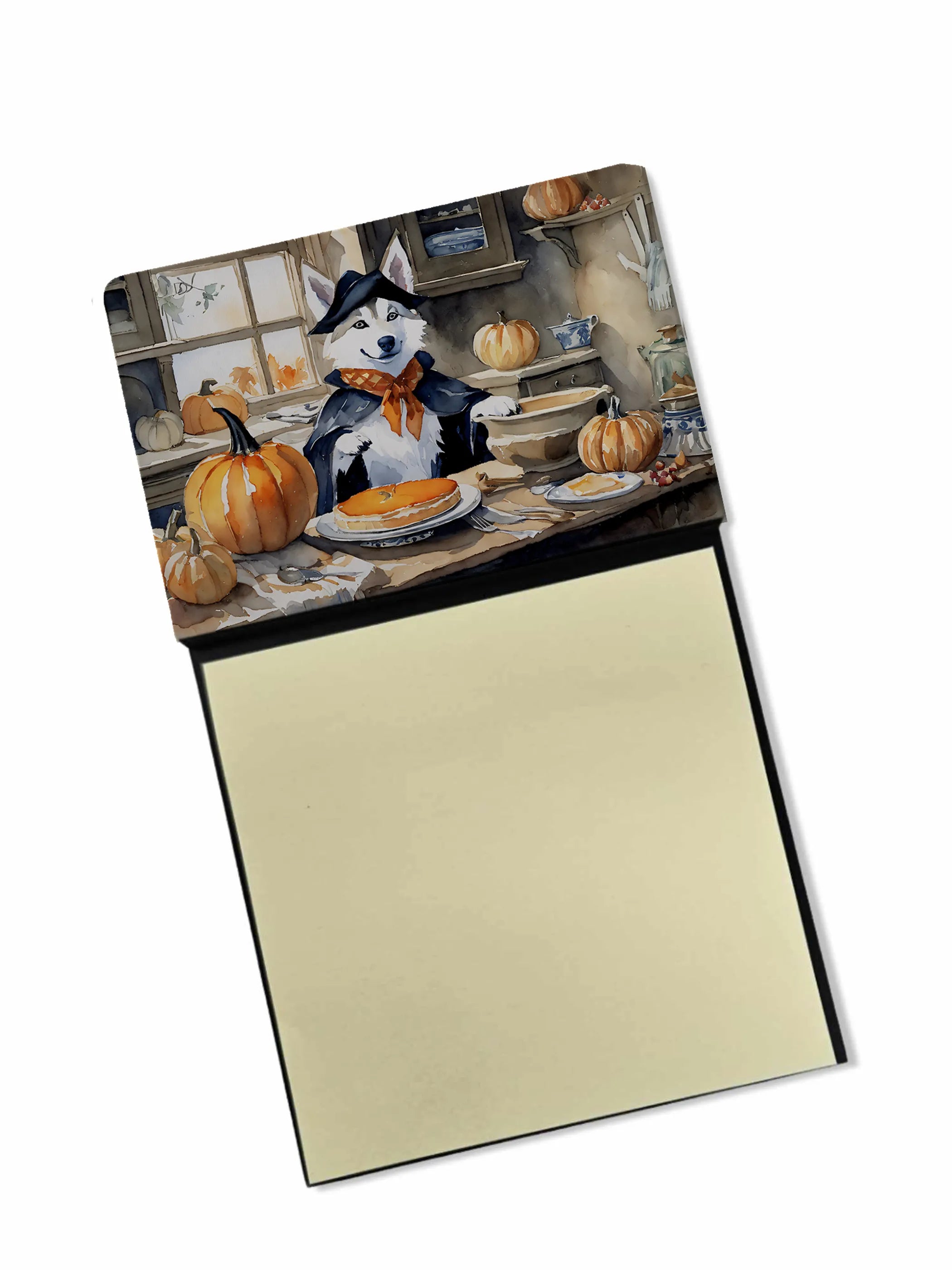 Fall Kitchen Pumpkin Pie Sticky Note Holder - Pack Of: 1 | Collection name: Fall kitchen pumpkin pie