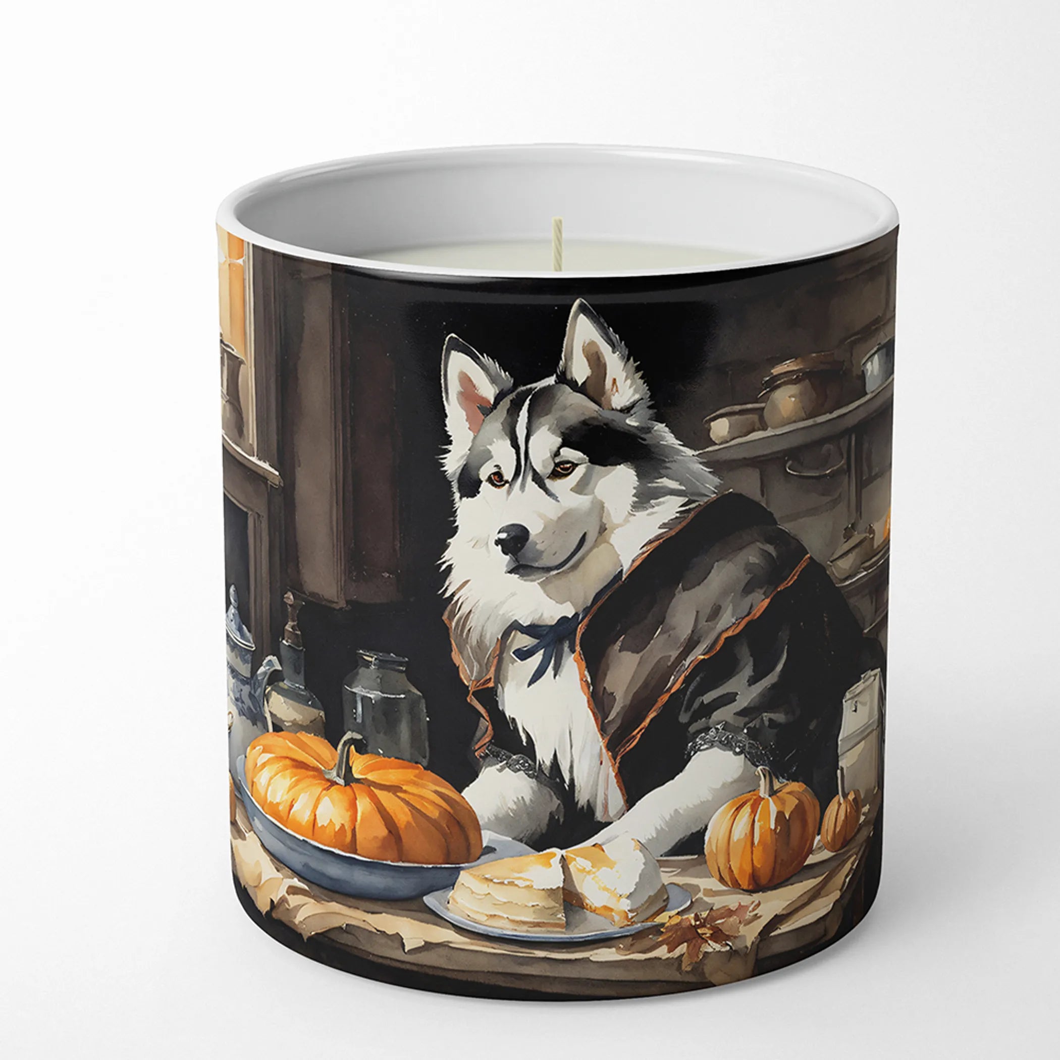 Fall Kitchen Pumpkin Pie Decorative Soy Candle - Size: 10 OZ | Pack Of: 1 | Collection name: Fall kitchen pumpkin pie