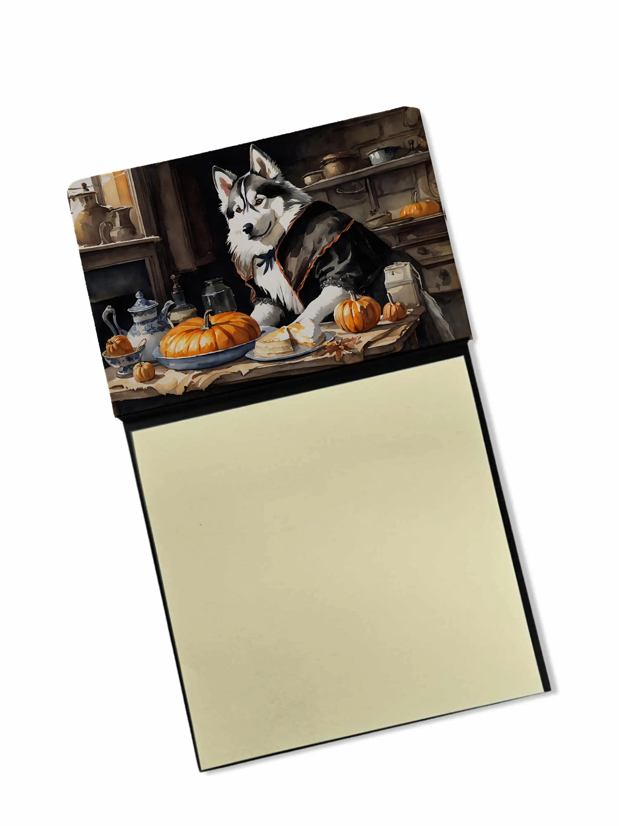 Fall Kitchen Pumpkin Pie Sticky Note Holder - Pack Of: 1 | Collection name: Fall kitchen pumpkin pie