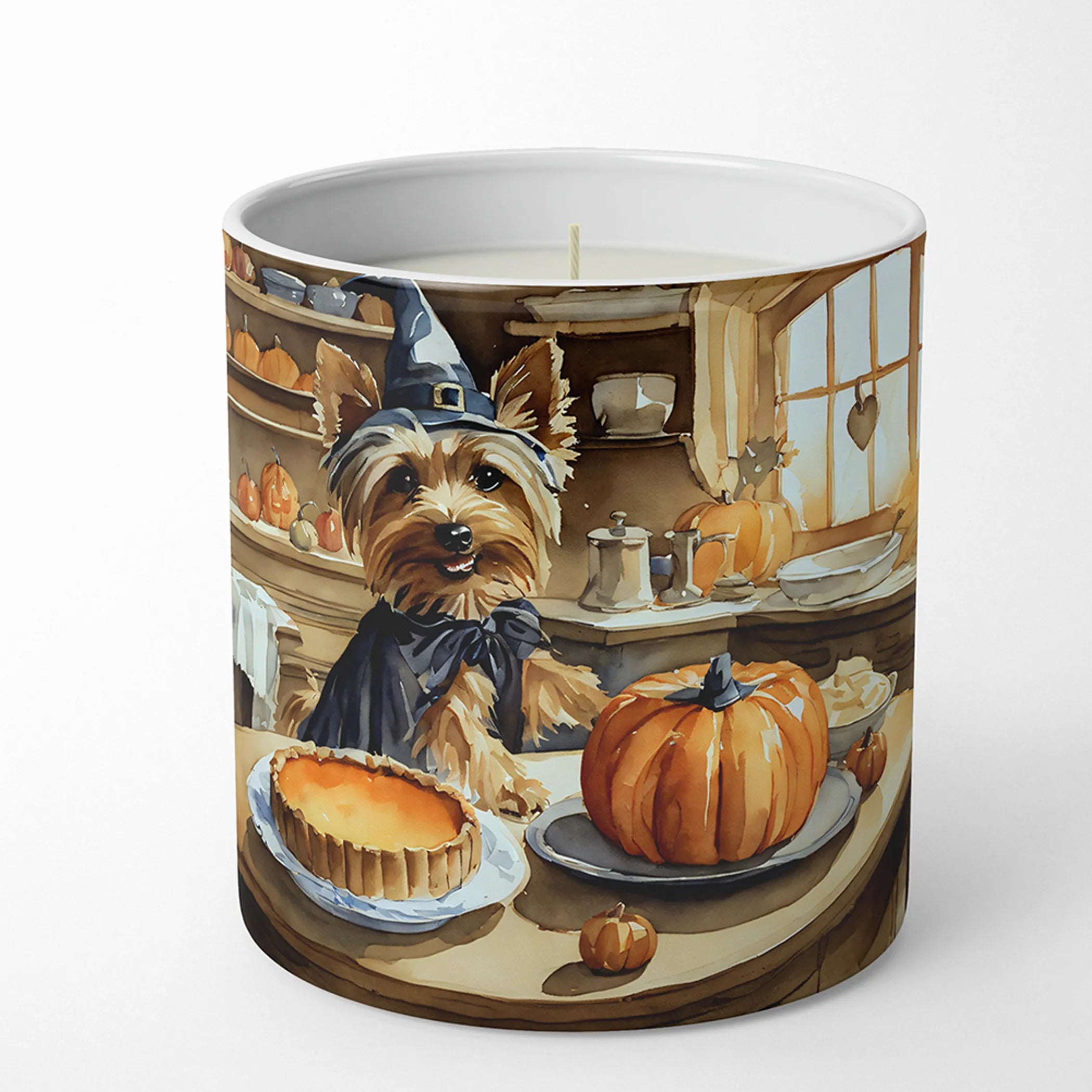 Fall Kitchen Pumpkin Pie Decorative Soy Candle - Size: 10 OZ | Pack Of: 1 | Collection name: Fall kitchen pumpkin pie
