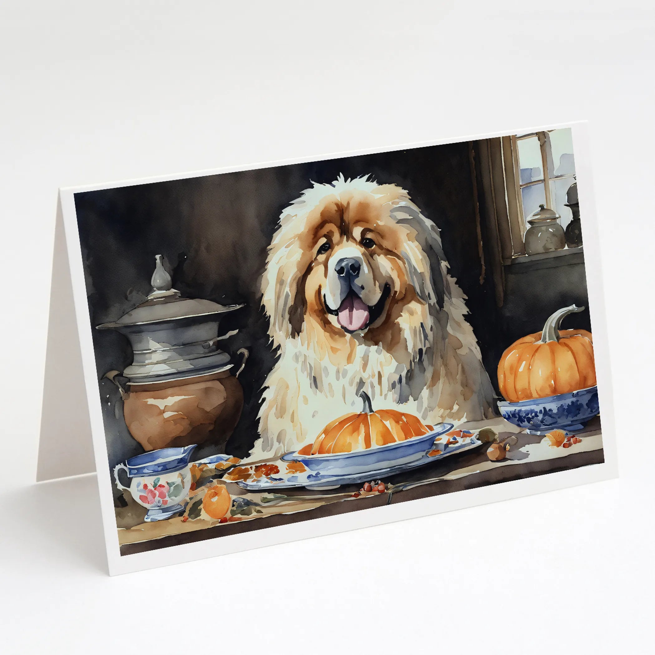 Fall Kitchen Pumpkin Pie Greeting Cards  - Size: 5X7 | Pack Of: 1 | Collection name: Fall kitchen pumpkin pie