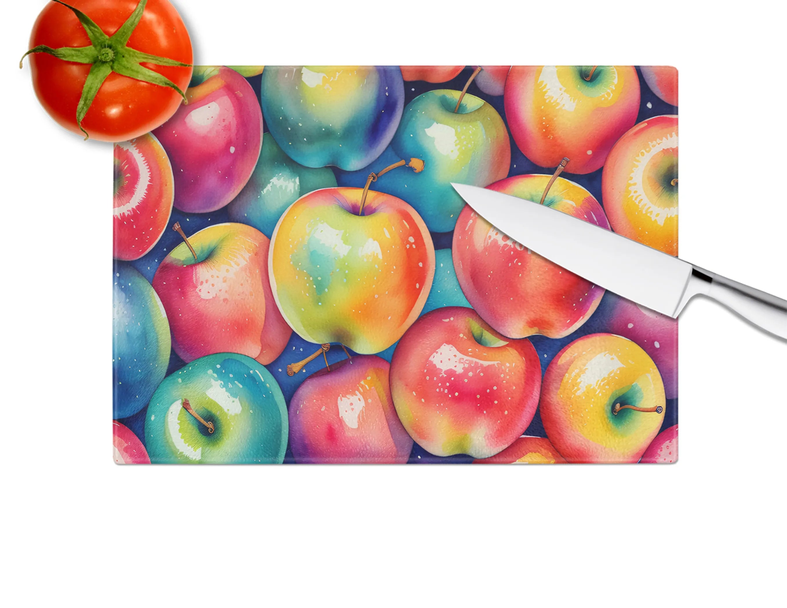 Colorful Fruit Glass Cutting Board - Size: LARGE | Pack Of: 1 | Collection name: Colorful fruit