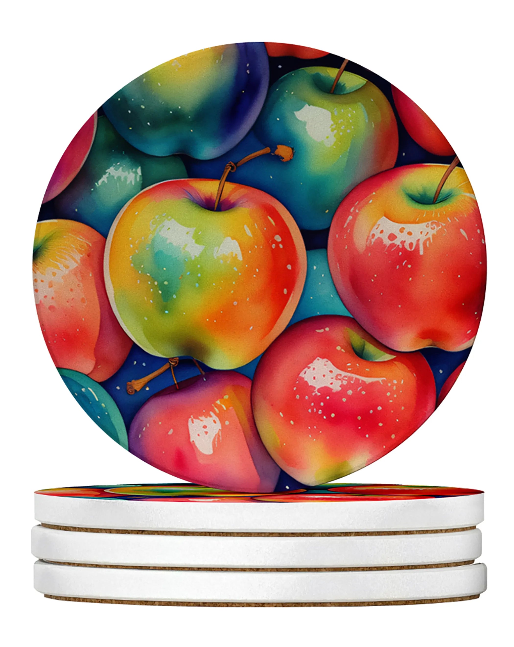 Colorful Fruit Large Sandstone Coasters Pack of 4
