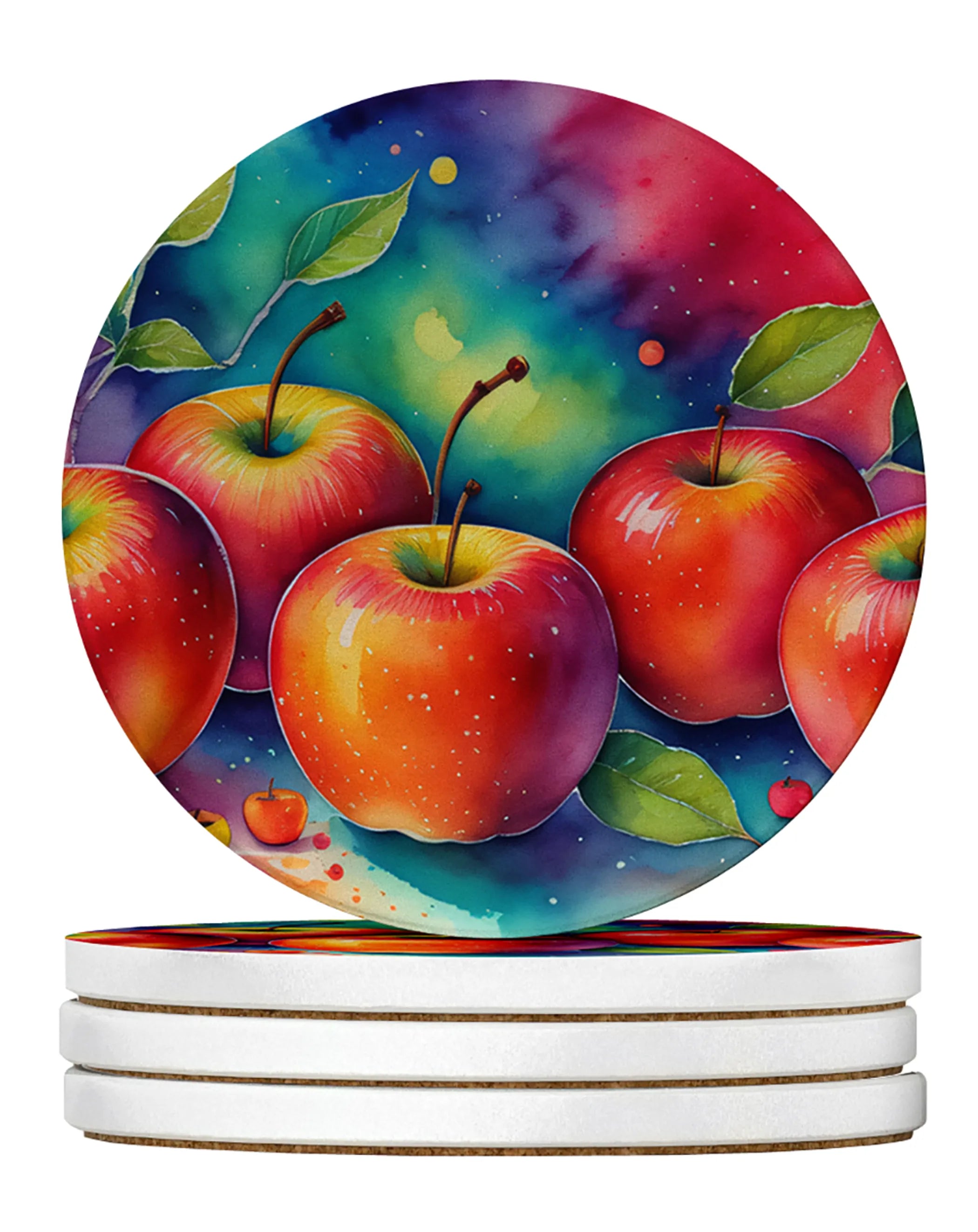Colorful Fruit Large Sandstone Coasters Pack of 4