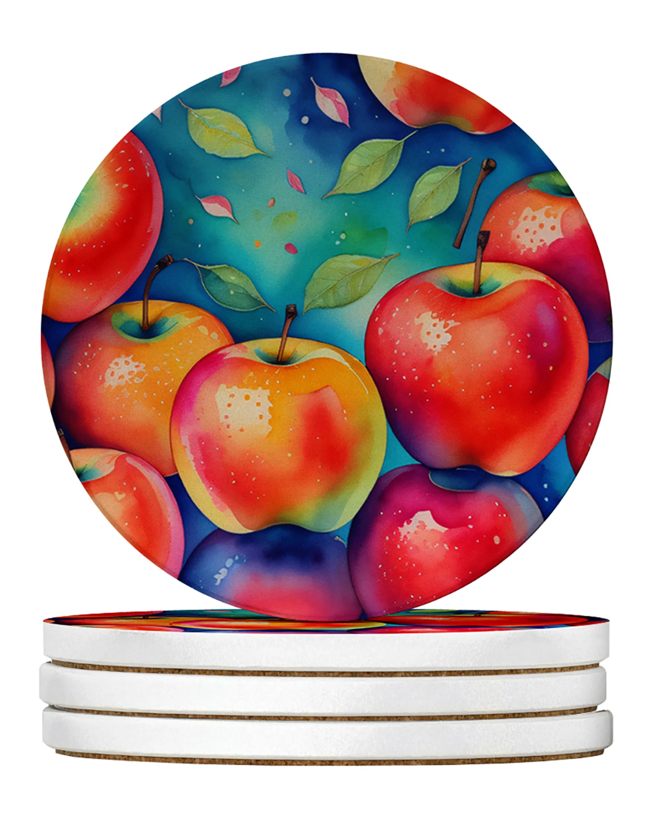 Colorful Fruit Large Sandstone Coasters Pack of 4