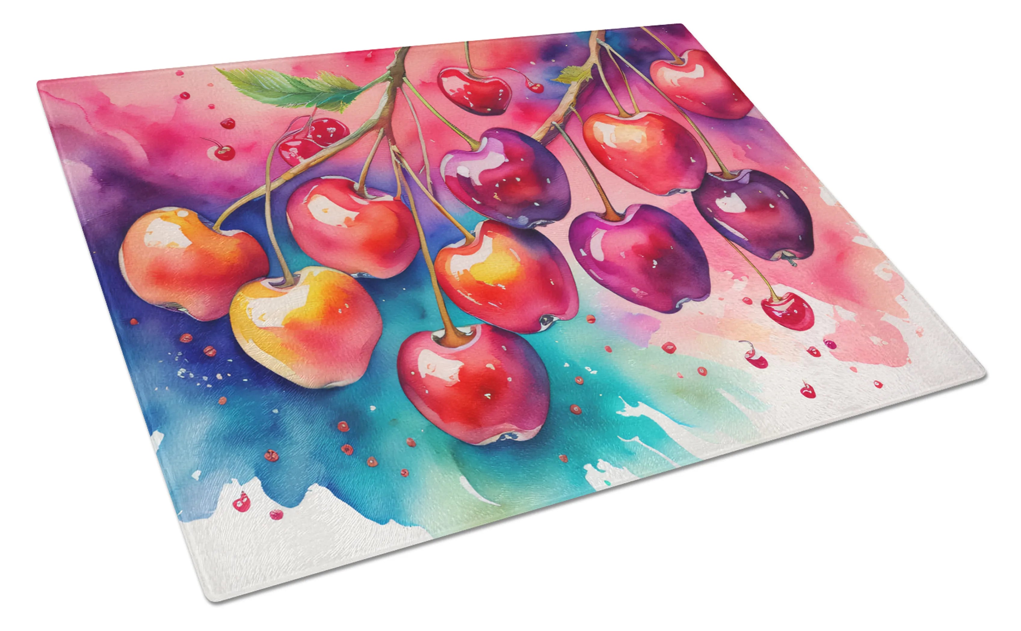 Colorful Fruit Glass Cutting Board - Size: LARGE | Pack Of: 1 | Collection name: Colorful fruit