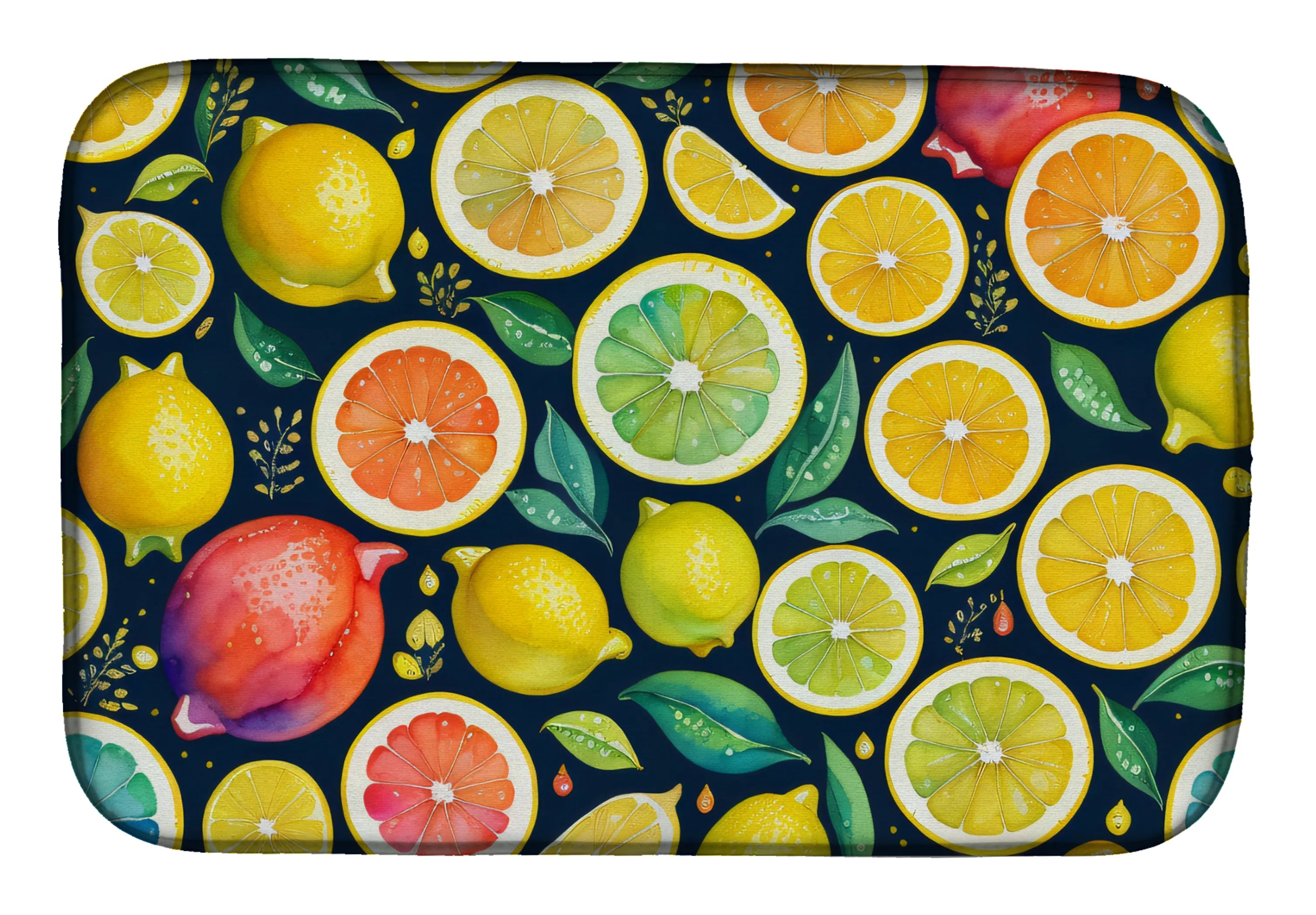 Colorful Fruit Dish Drying Mat - Size: 14  X 21" | Pack Of: 1 | Collection name: Colorful fruit