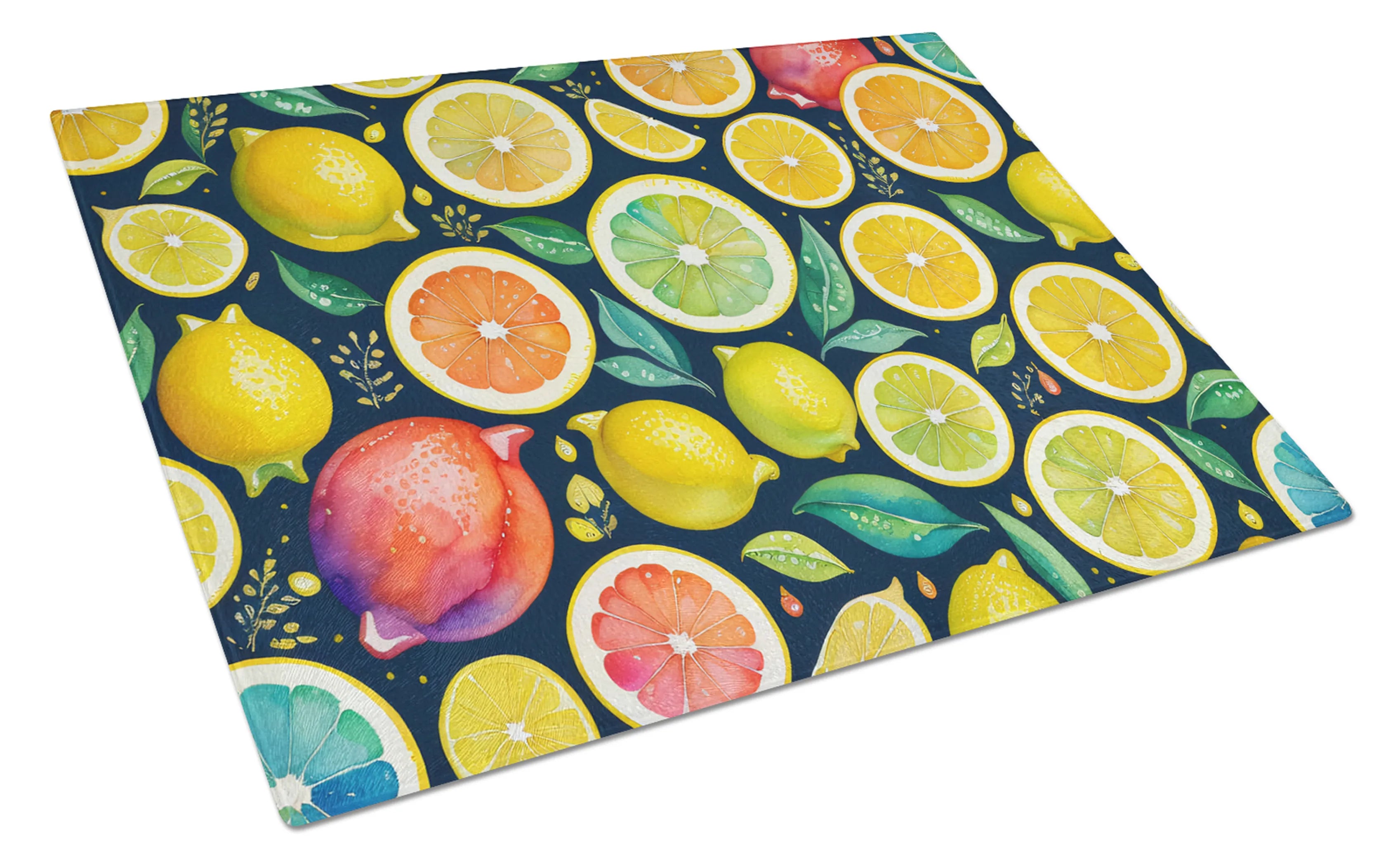 Colorful Fruit Glass Cutting Board - Size: LARGE | Pack Of: 1 | Collection name: Colorful fruit