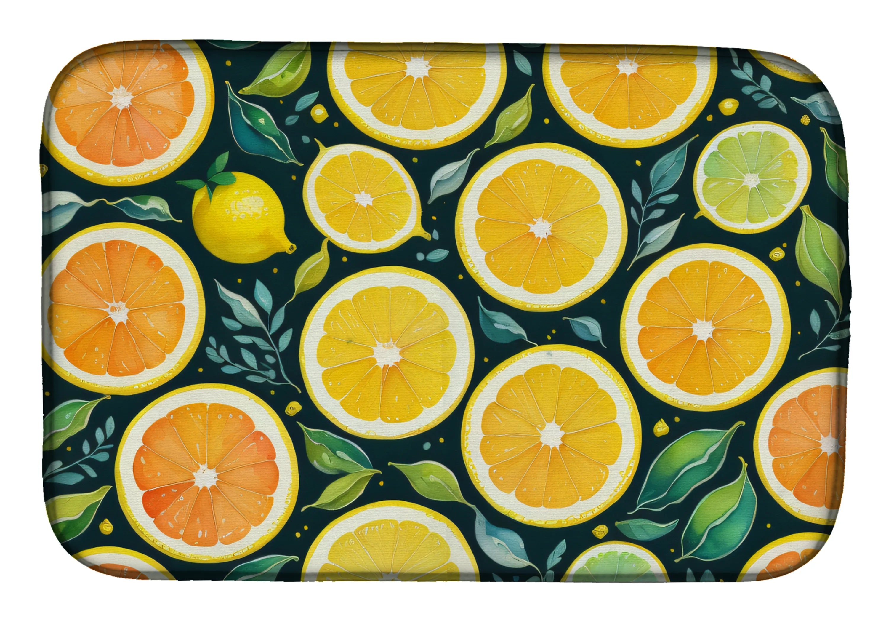 Colorful Fruit Dish Drying Mat - Size: 14  X 21" | Pack Of: 1 | Collection name: Colorful fruit