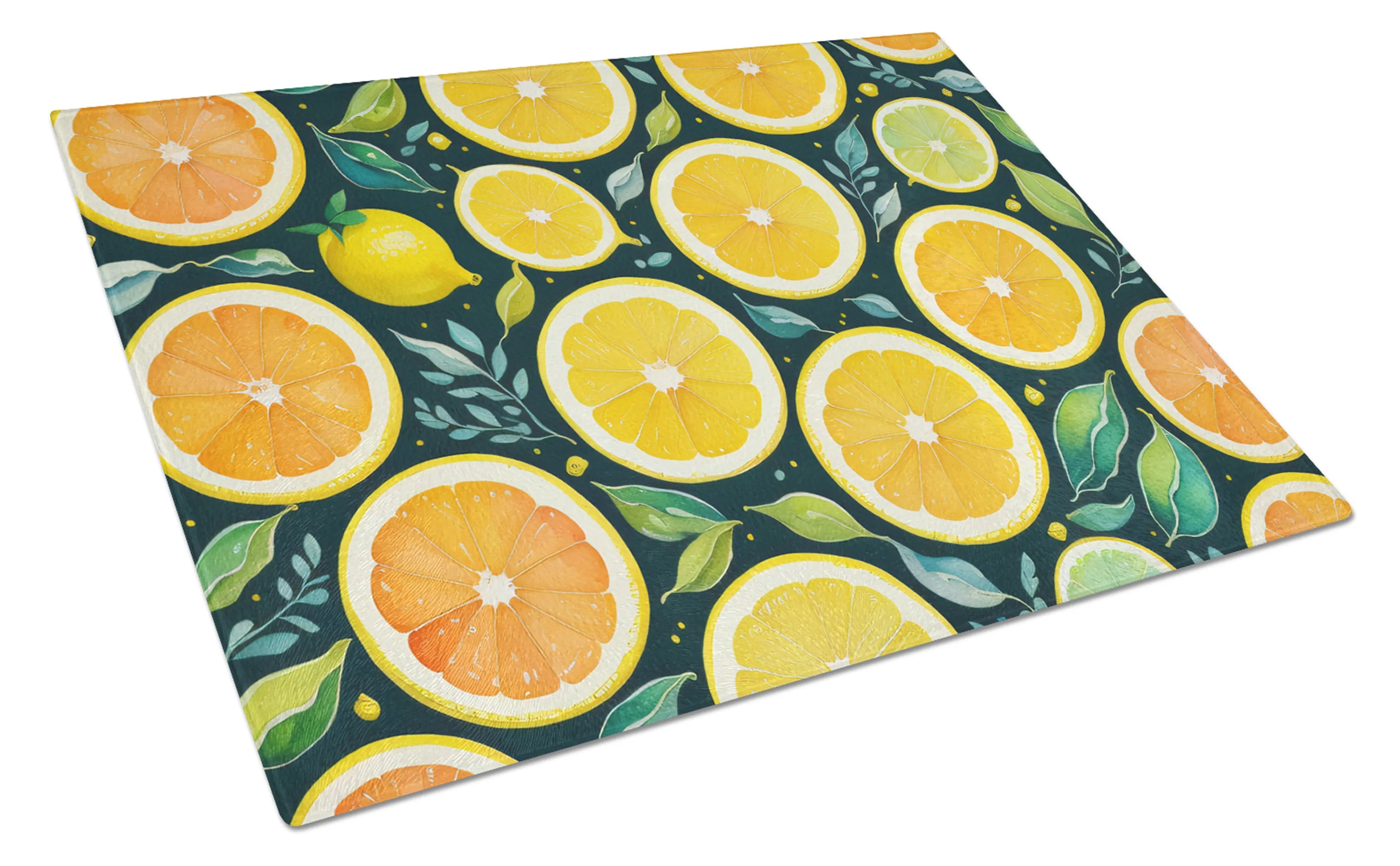 Colorful Fruit Glass Cutting Board - Size: LARGE | Pack Of: 1 | Collection name: Colorful fruit