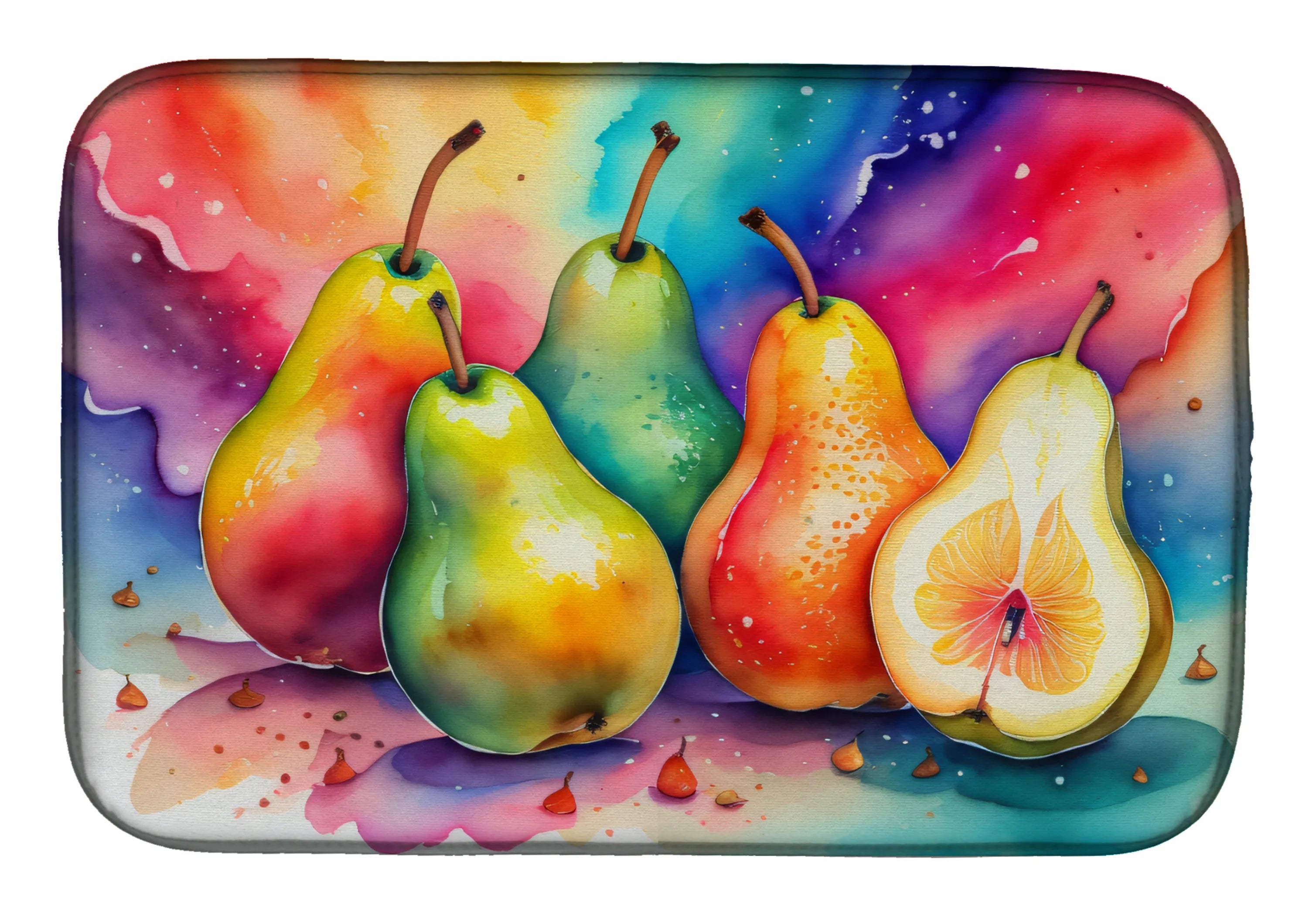 Colorful Fruit Dish Drying Mat - Size: 14  X 21" | Pack Of: 1 | Collection name: Colorful fruit