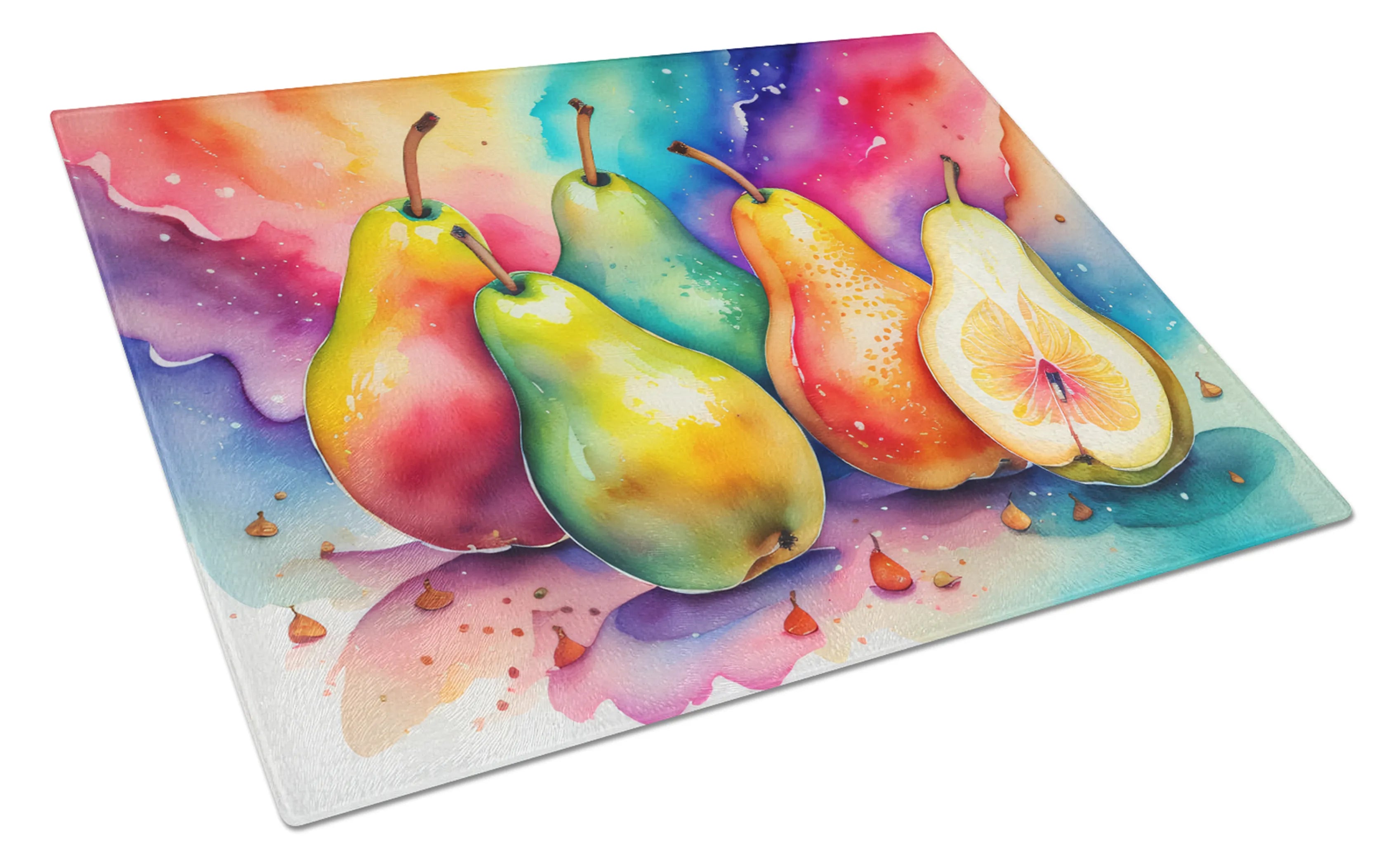 Colorful Fruit Glass Cutting Board - Size: LARGE | Pack Of: 1 | Collection name: Colorful fruit