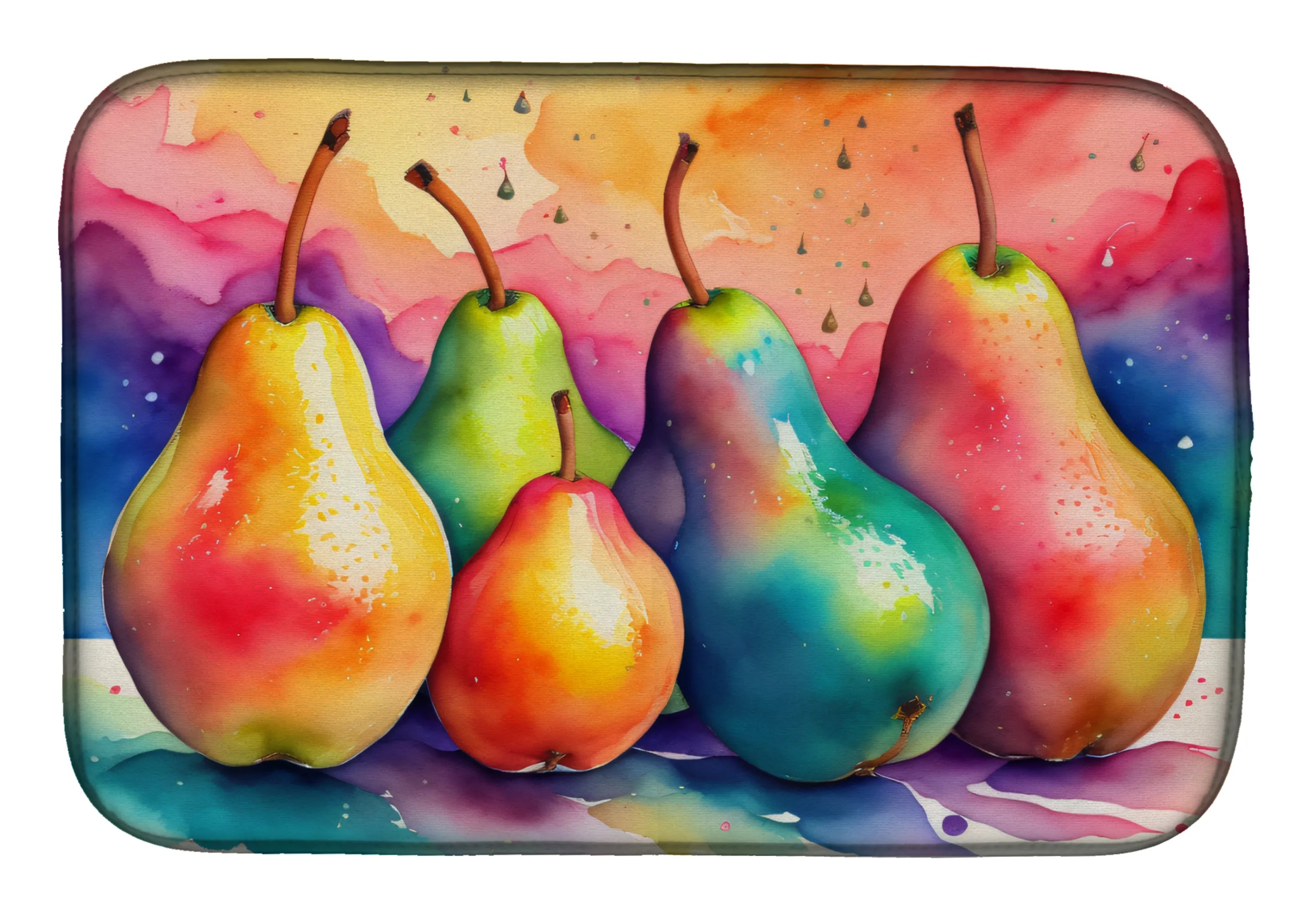 Colorful Fruit Dish Drying Mat - Size: 14  X 21" | Pack Of: 1 | Collection name: Colorful fruit