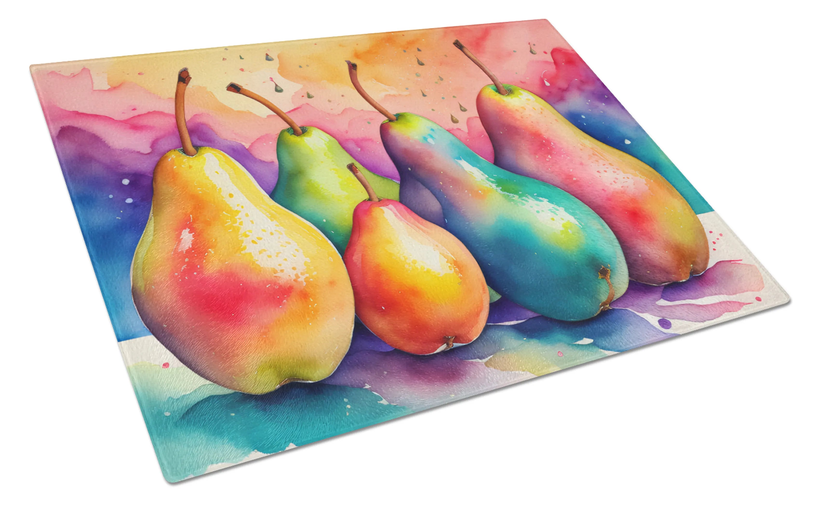 Colorful Fruit Glass Cutting Board - Size: LARGE | Pack Of: 1 | Collection name: Colorful fruit