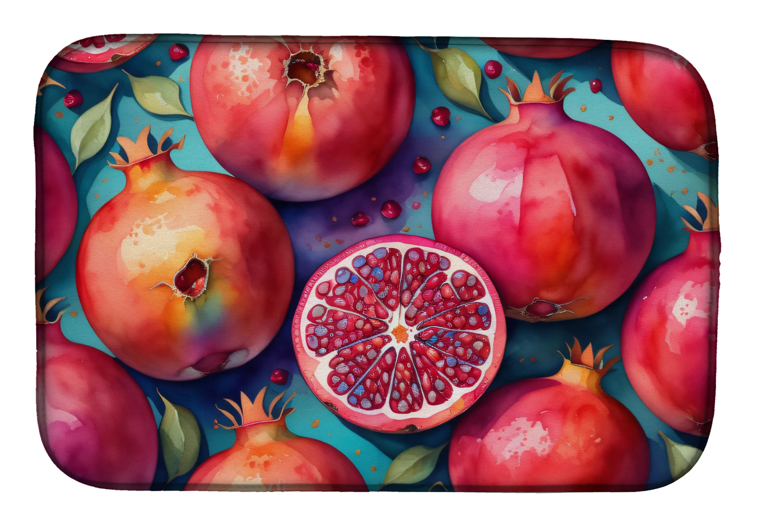 Colorful Fruit Dish Drying Mat - Size: 14  X 21" | Pack Of: 1 | Collection name: Colorful fruit