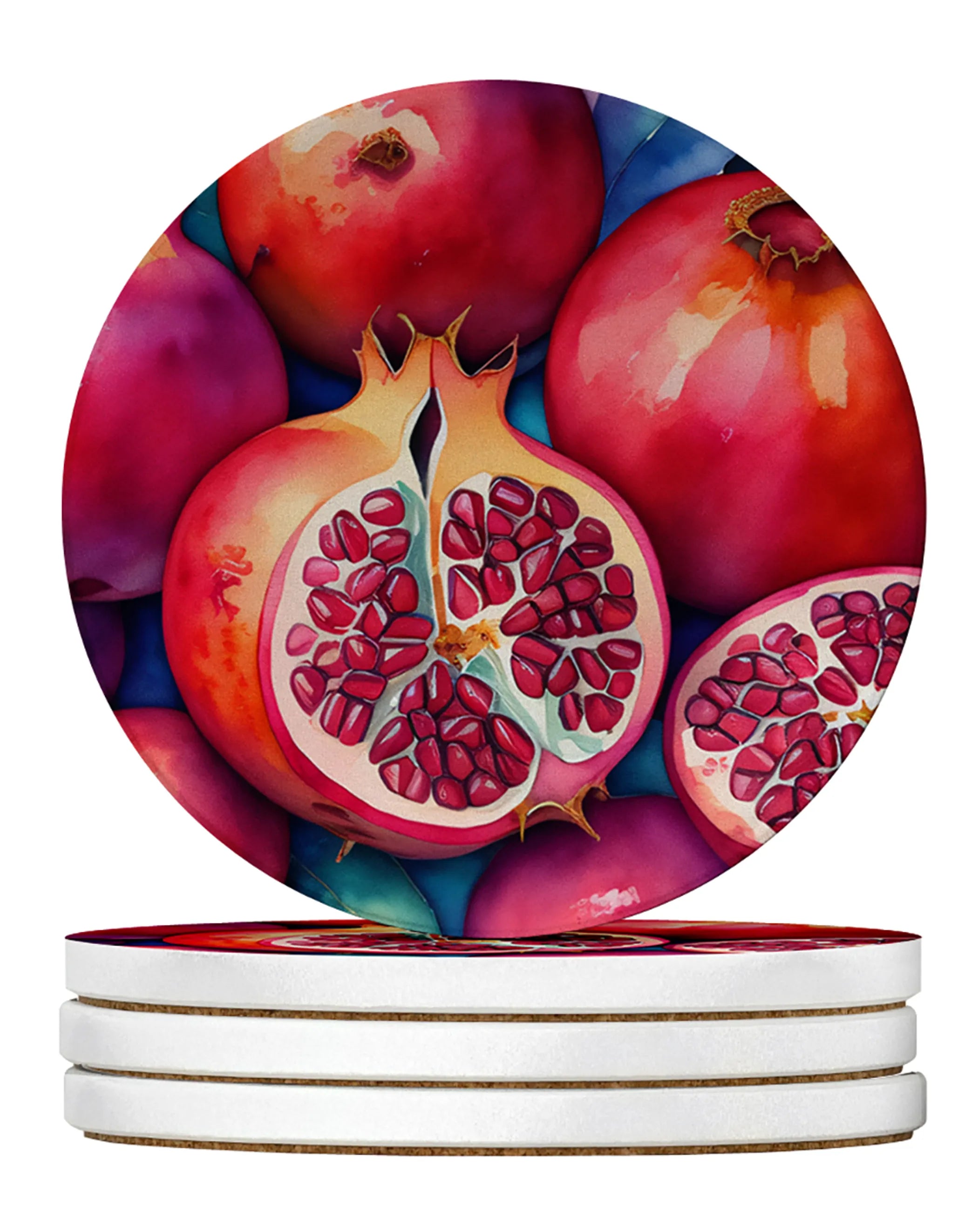 Colorful Fruit Large Sandstone Coasters Pack of 4