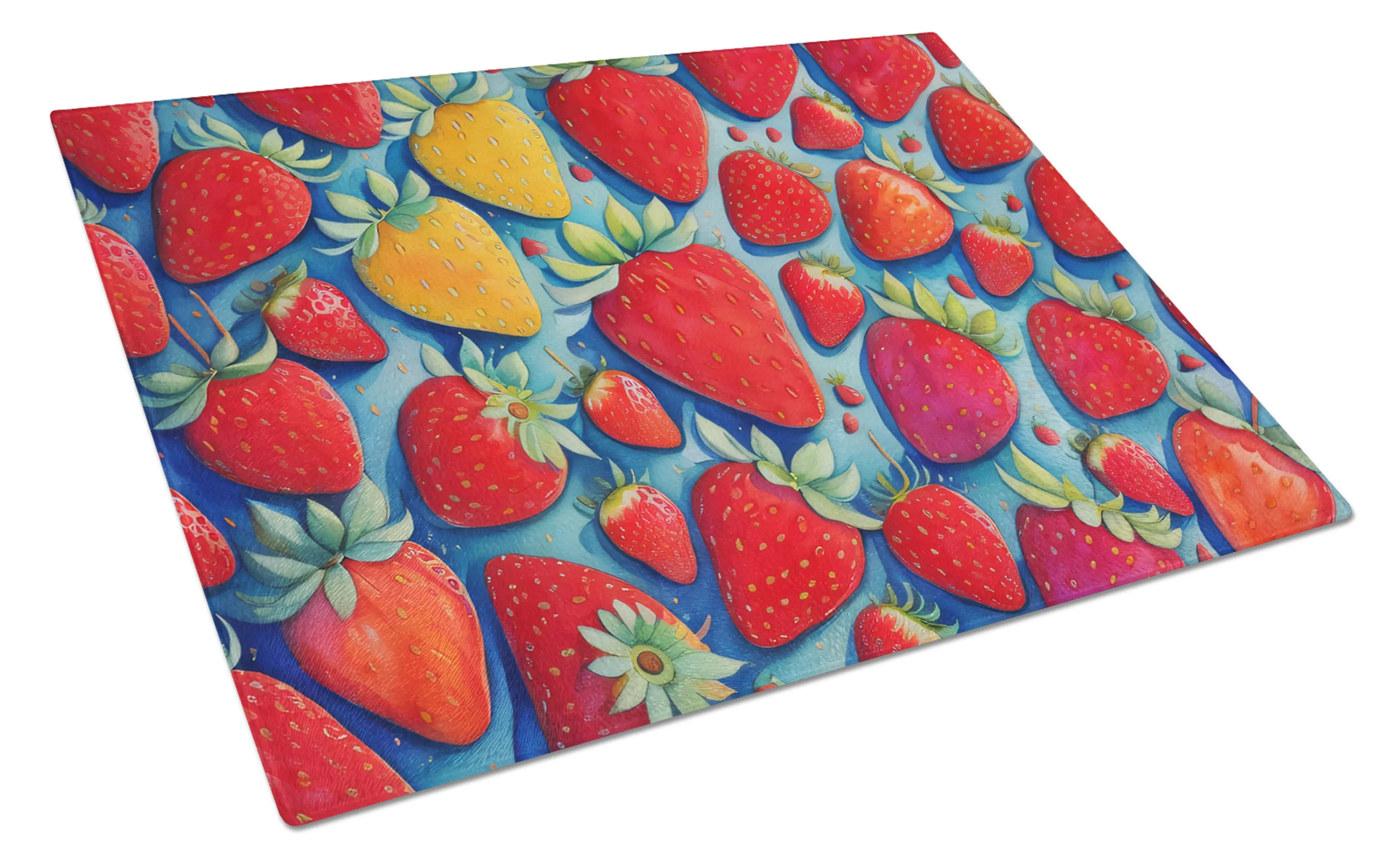 Colorful Fruit Glass Cutting Board - Size: LARGE | Pack Of: 1 | Collection name: Colorful fruit