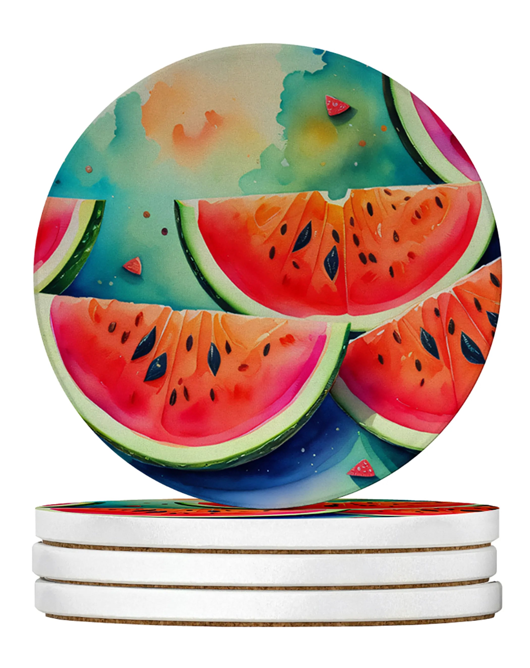Colorful Fruit Large Sandstone Coasters Pack of 4