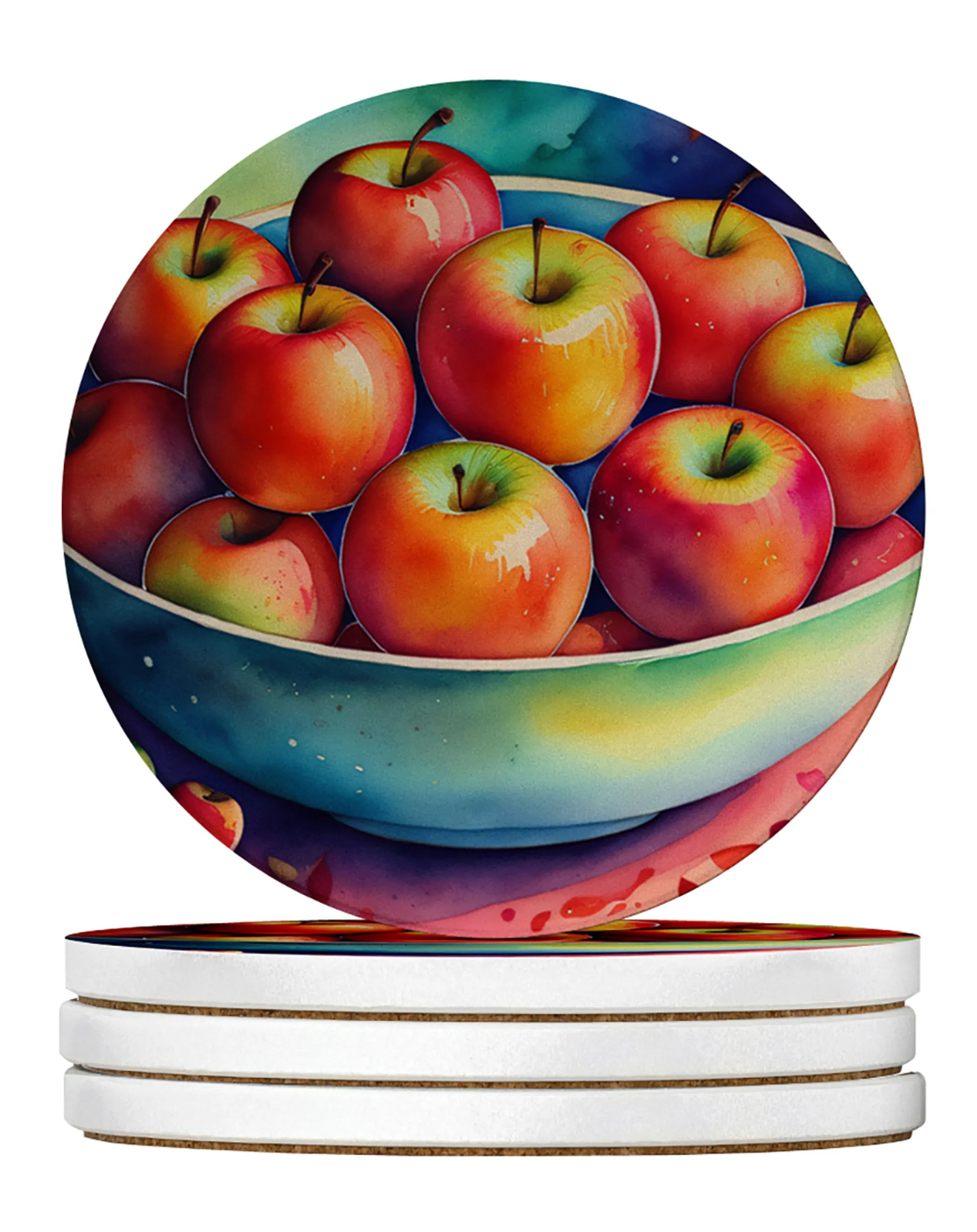 Colorful Fruit Large Sandstone Coasters Pack of 4