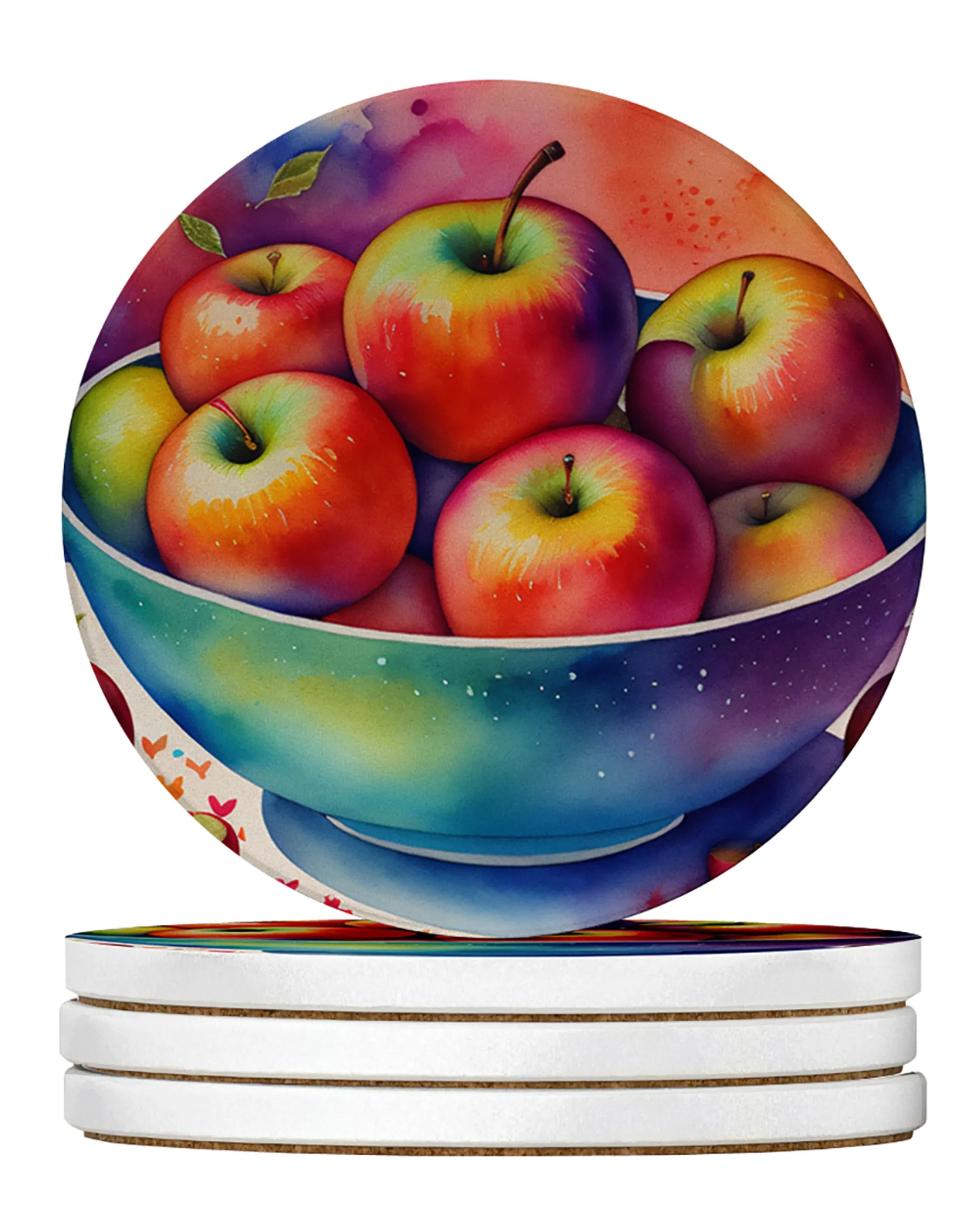 Colorful Fruit Large Sandstone Coasters Pack of 4