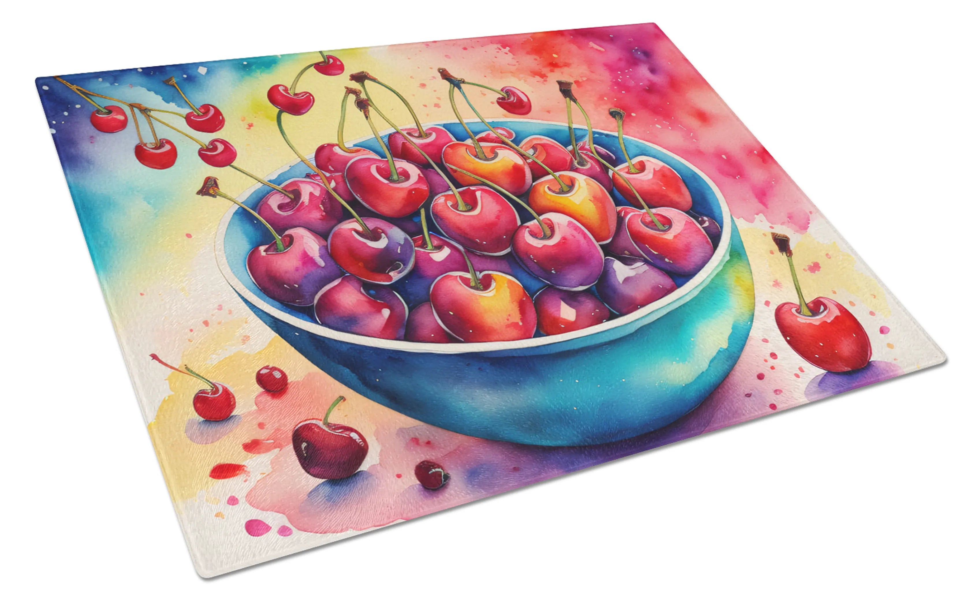 Colorful Fruit Glass Cutting Board - Size: LARGE | Pack Of: 1 | Collection name: Colorful fruit