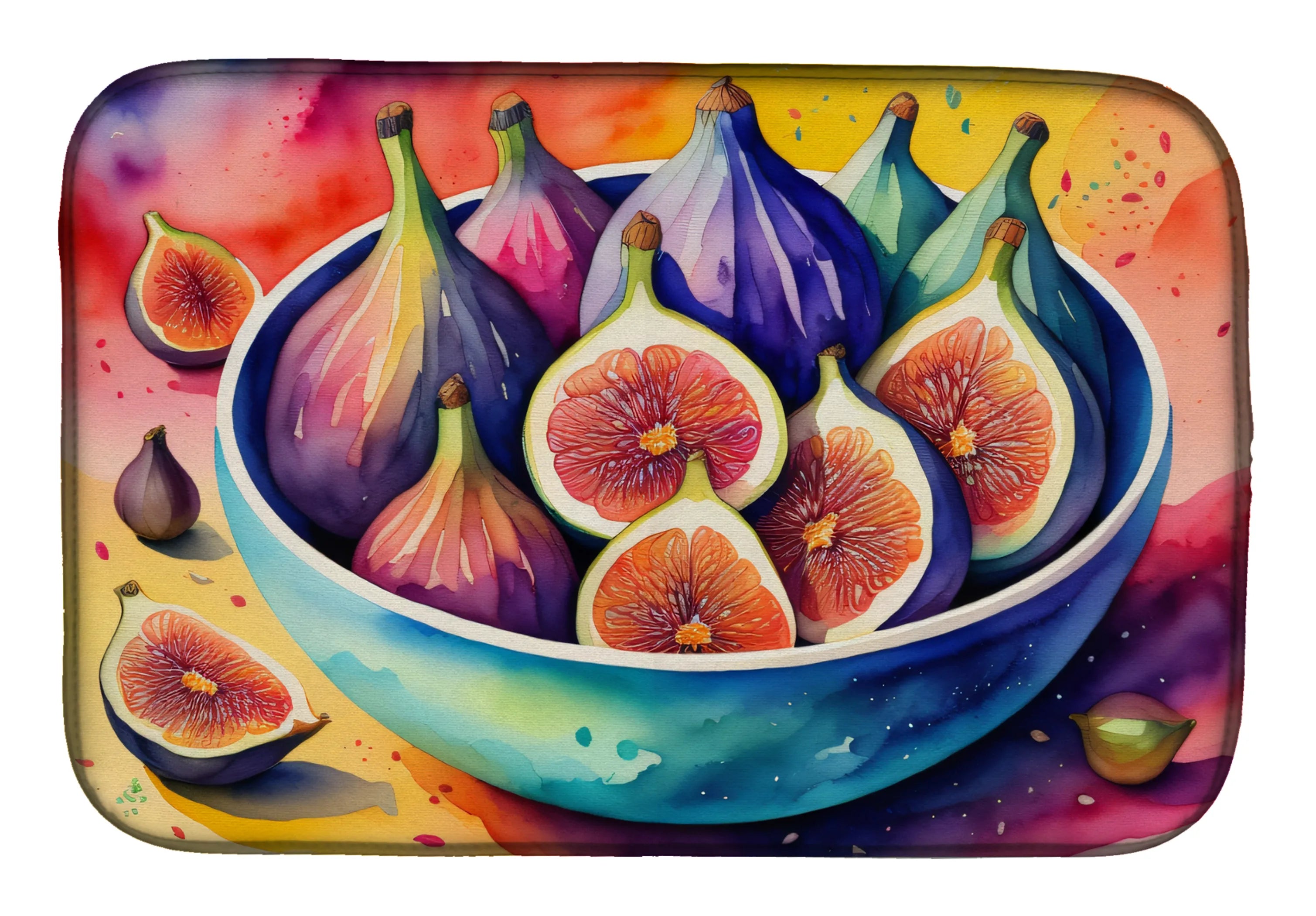 Colorful Fruit Dish Drying Mat - Size: 14  X 21" | Pack Of: 1 | Collection name: Colorful fruit