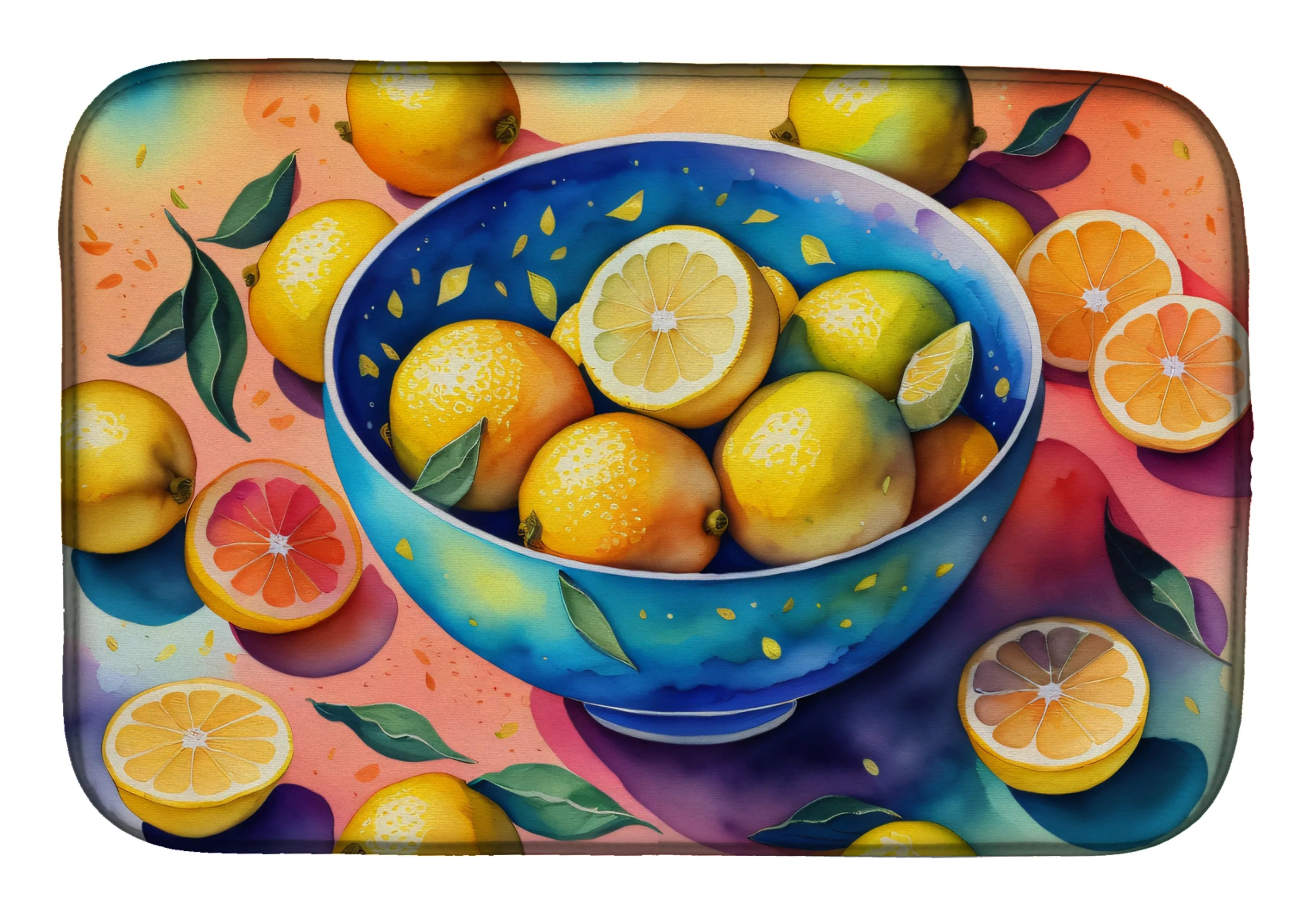 Colorful Fruit Dish Drying Mat - Size: 14  X 21" | Pack Of: 1 | Collection name: Colorful fruit