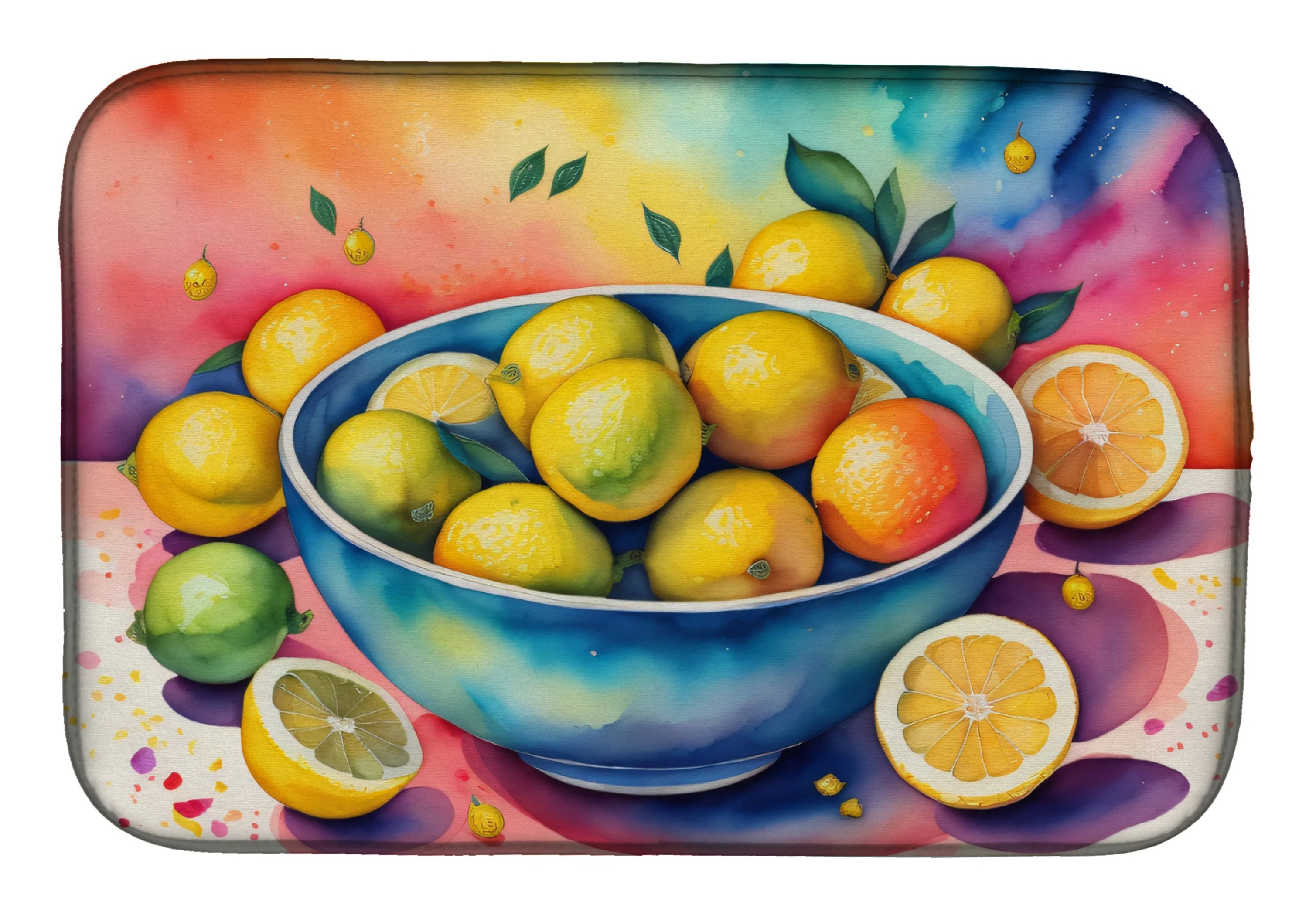 Colorful Fruit Dish Drying Mat - Size: 14  X 21" | Pack Of: 1 | Collection name: Colorful fruit