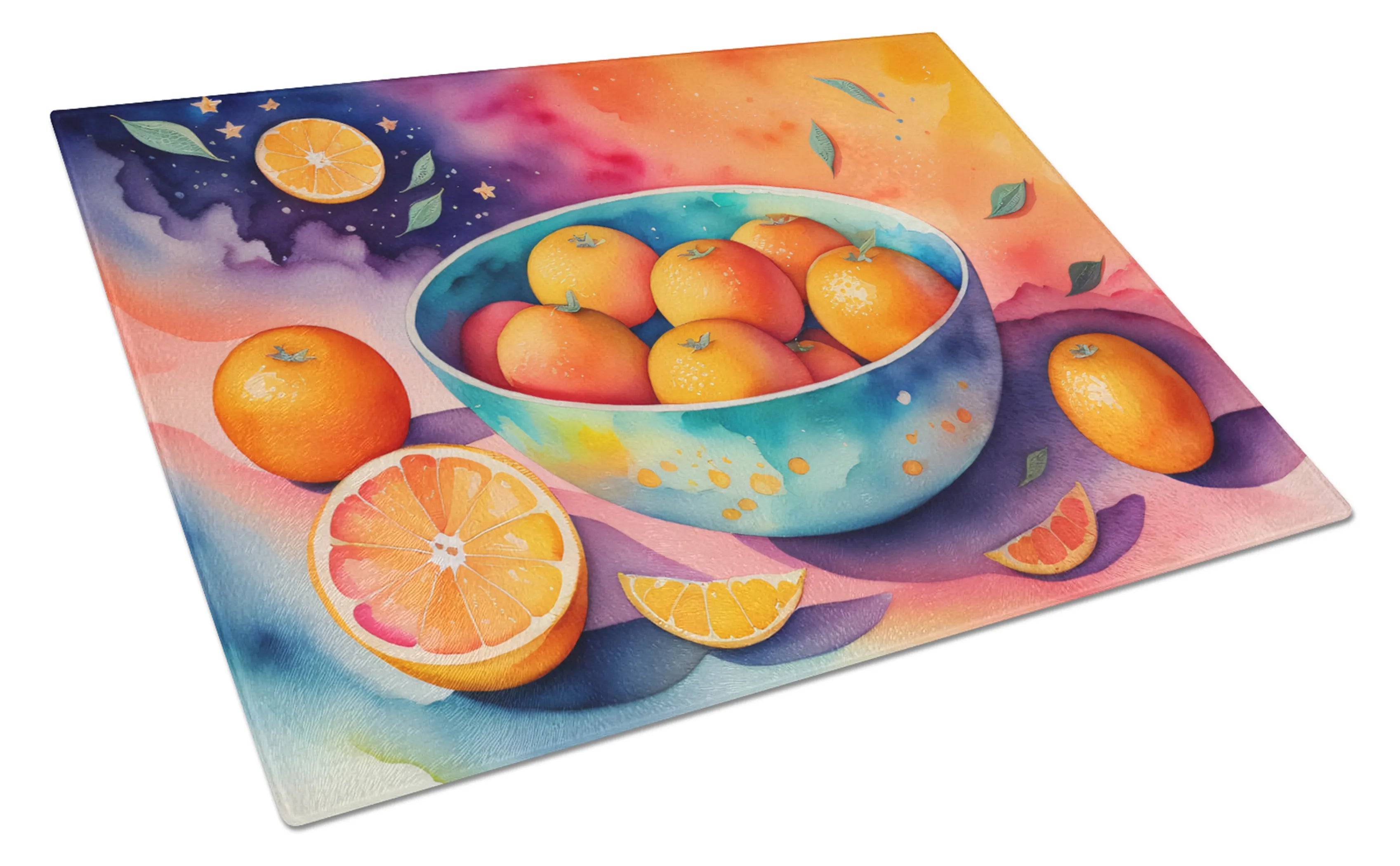 Colorful Fruit Glass Cutting Board - Size: LARGE | Pack Of: 1 | Collection name: Colorful fruit